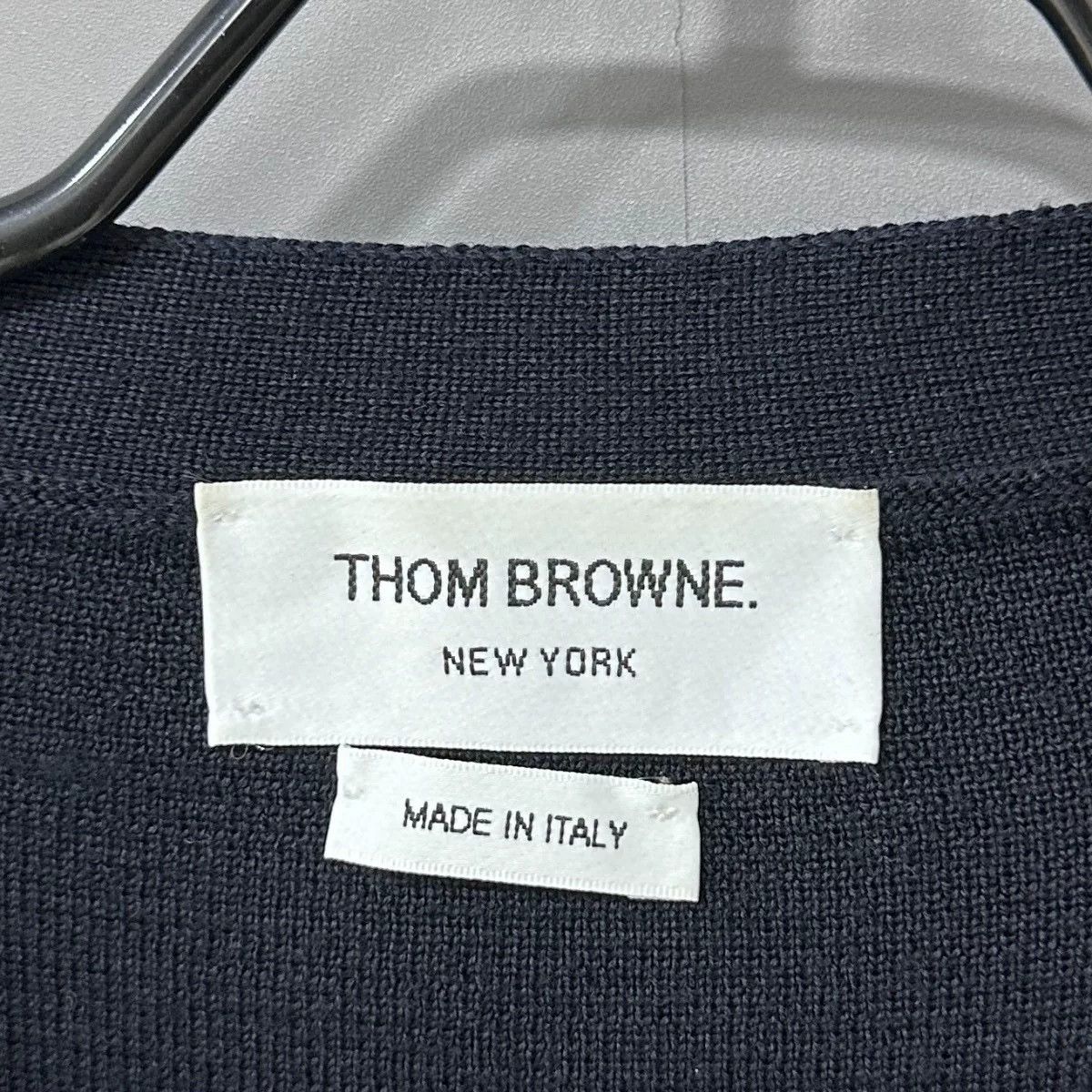 Thom Browne navy long cardigan with stripes by Thom Browne Size US M / EU 48-50 / 2 - 5 Thumbnail