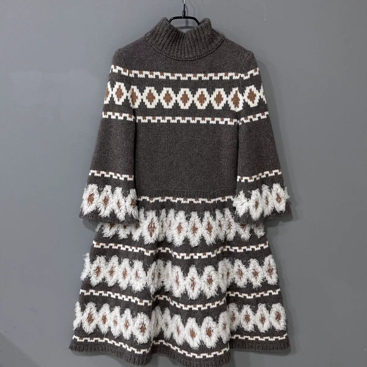 Chanel chanel wool knit dress with geometric pattern Size XS / US 0-2 / IT 36-38 - 4 Thumbnail