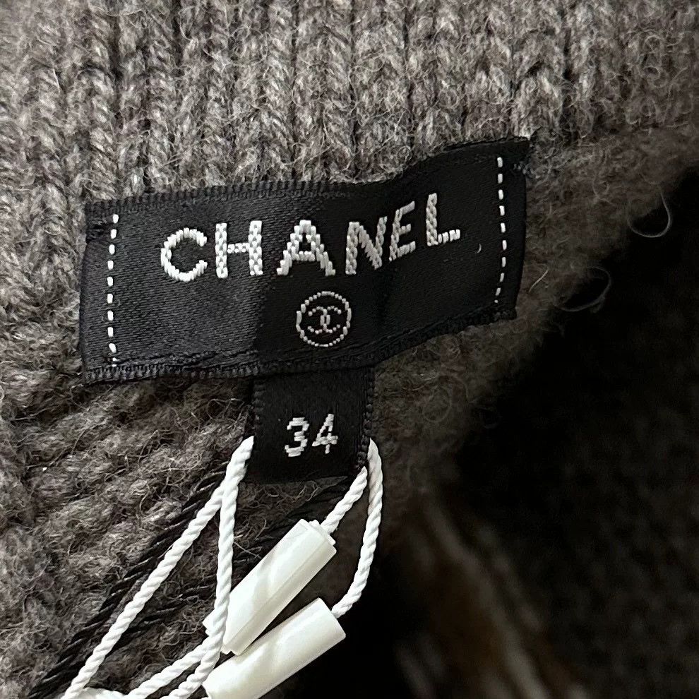 Chanel chanel wool knit dress with geometric pattern Size XS / US 0-2 / IT 36-38 - 7 Thumbnail