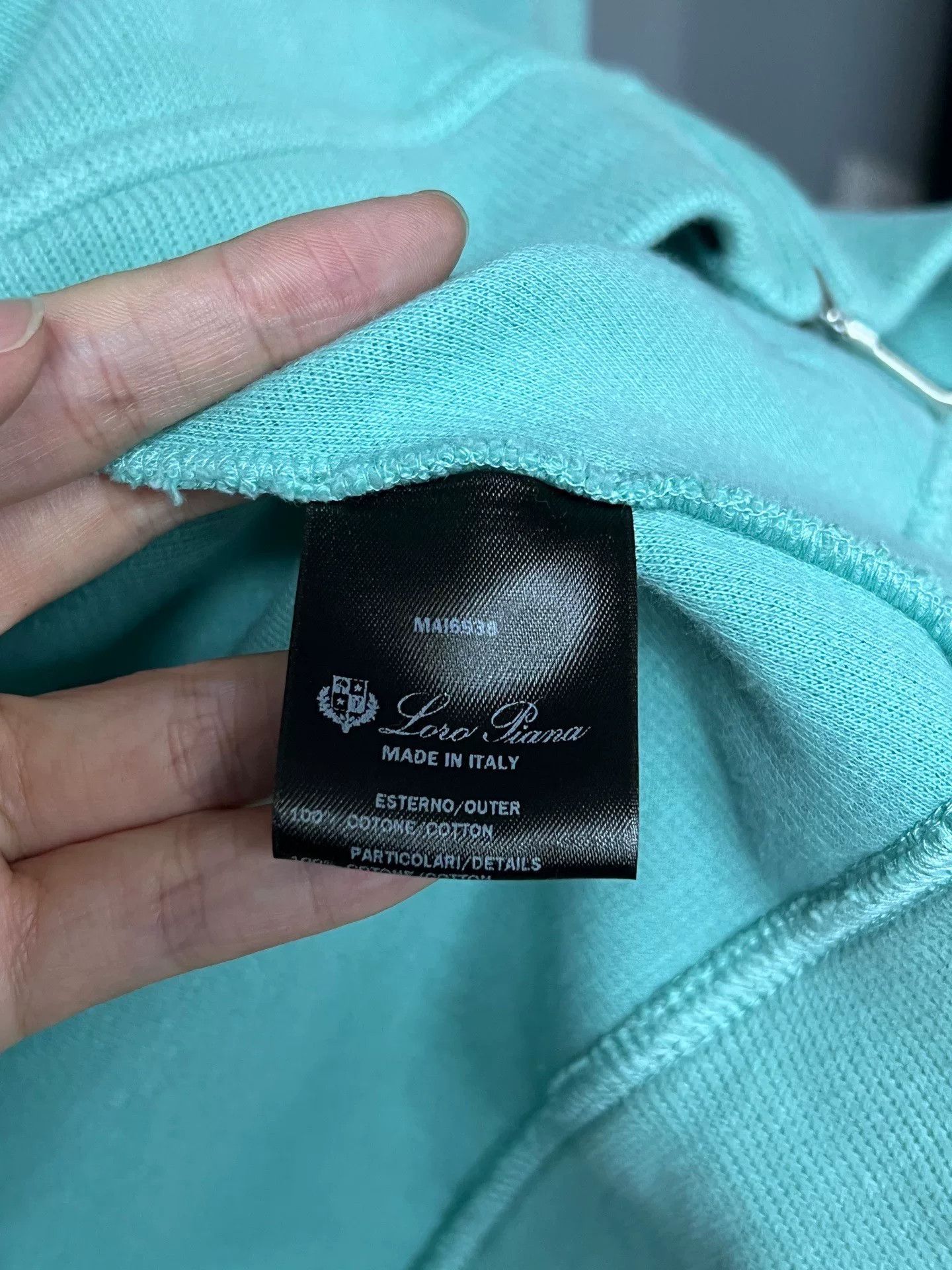 Loro Piana mint green logo hoodie by Loro Piana Size S / US 4 / IT 40 - 4 Thumbnail
