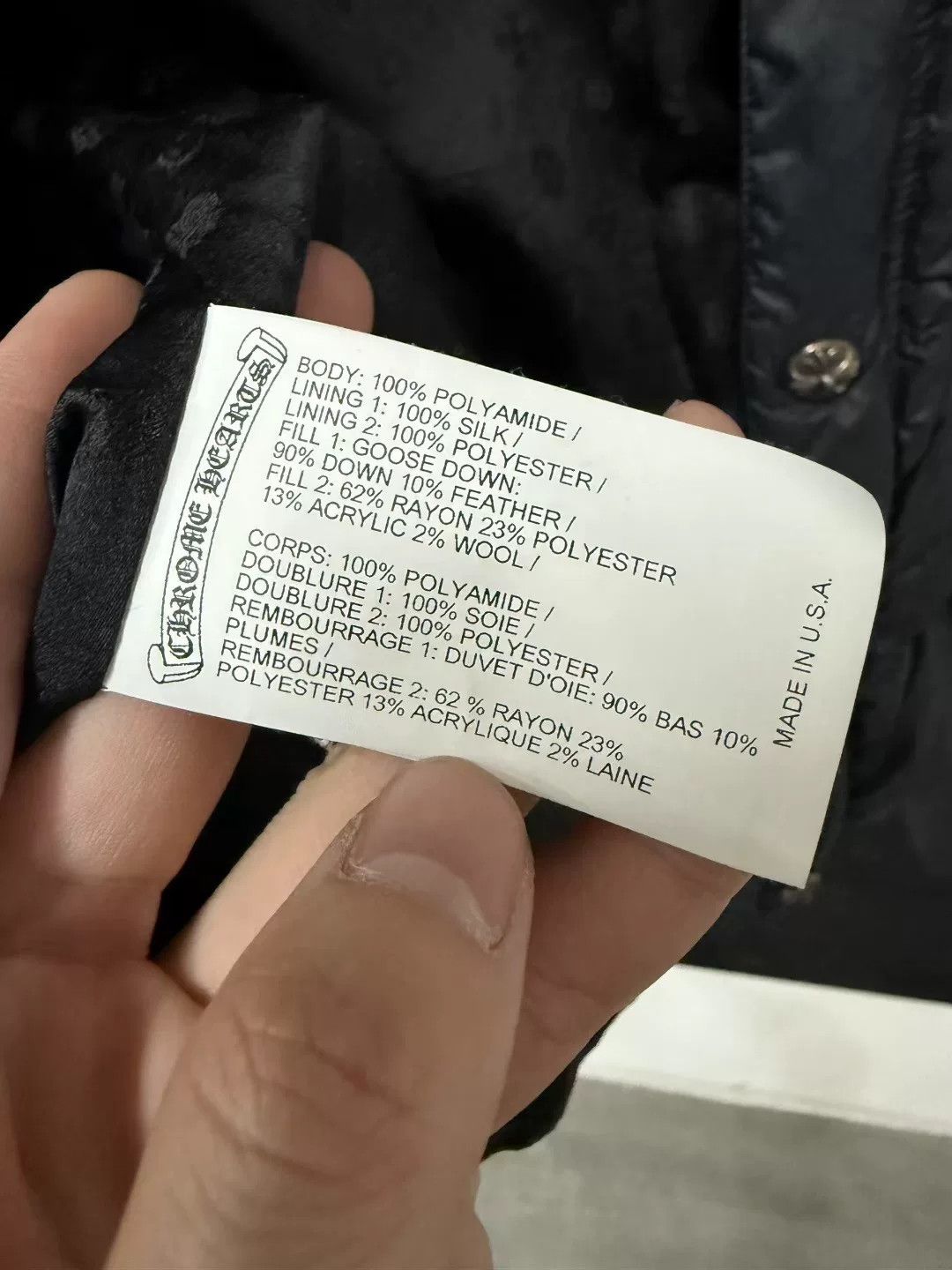 Chrome Hearts chrome hearts black puffer jacket with cross design Size US L / EU 52-54 / 3 - 8 Thumbnail