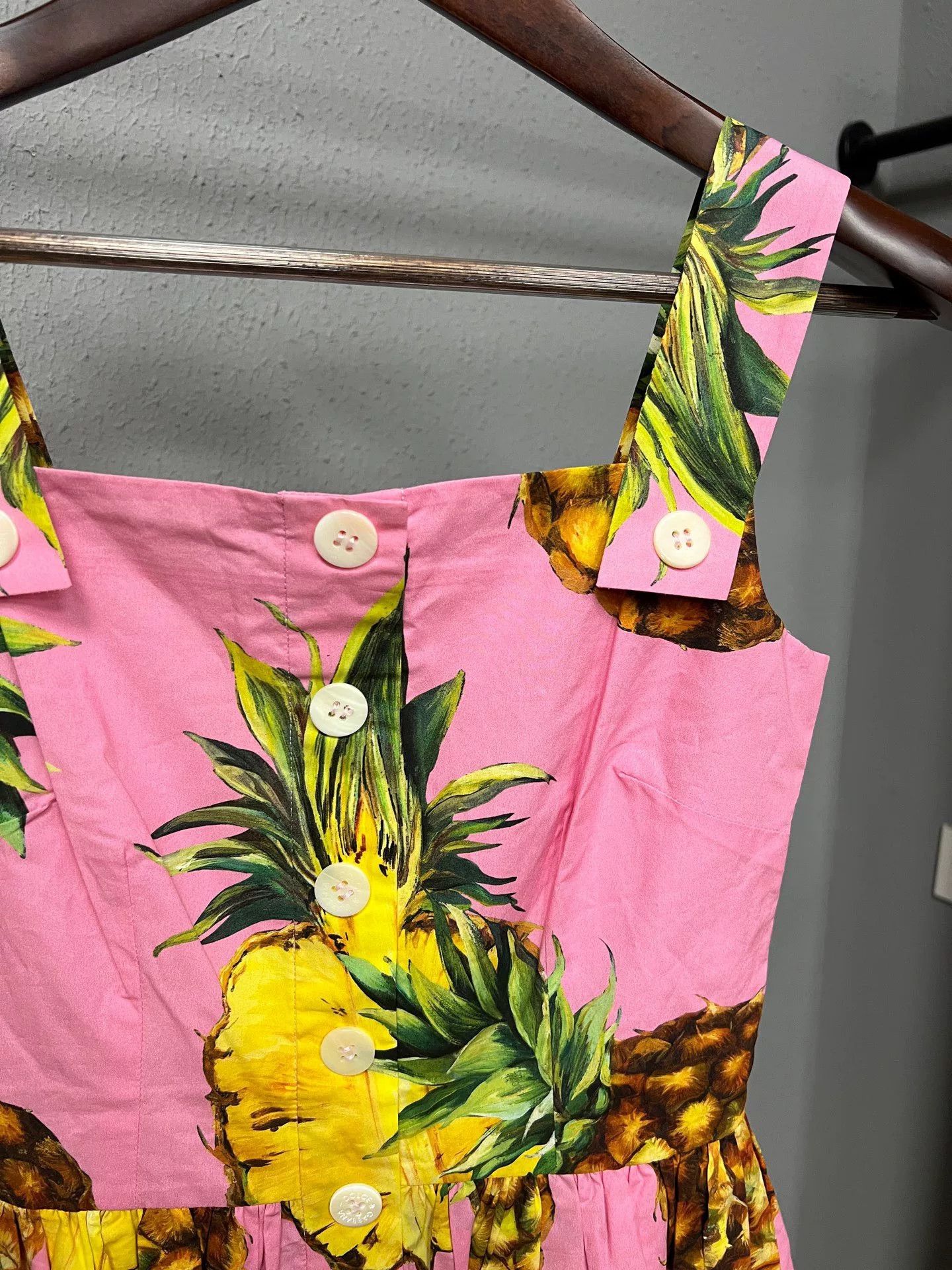 Dolce & Gabbana pink pineapple summer dress Size M / US 6-8 / IT 42-44 - 3 Thumbnail