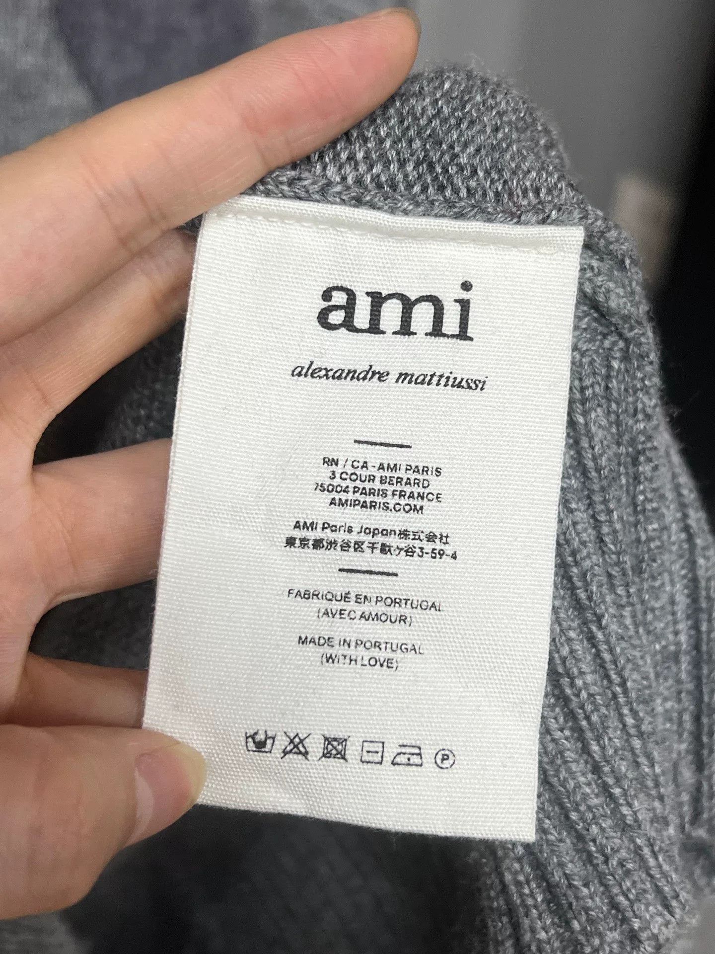 AMI gray heart-pattern sweater from Ami Size XL / US 12-14 / IT 48-50 - 3 Thumbnail