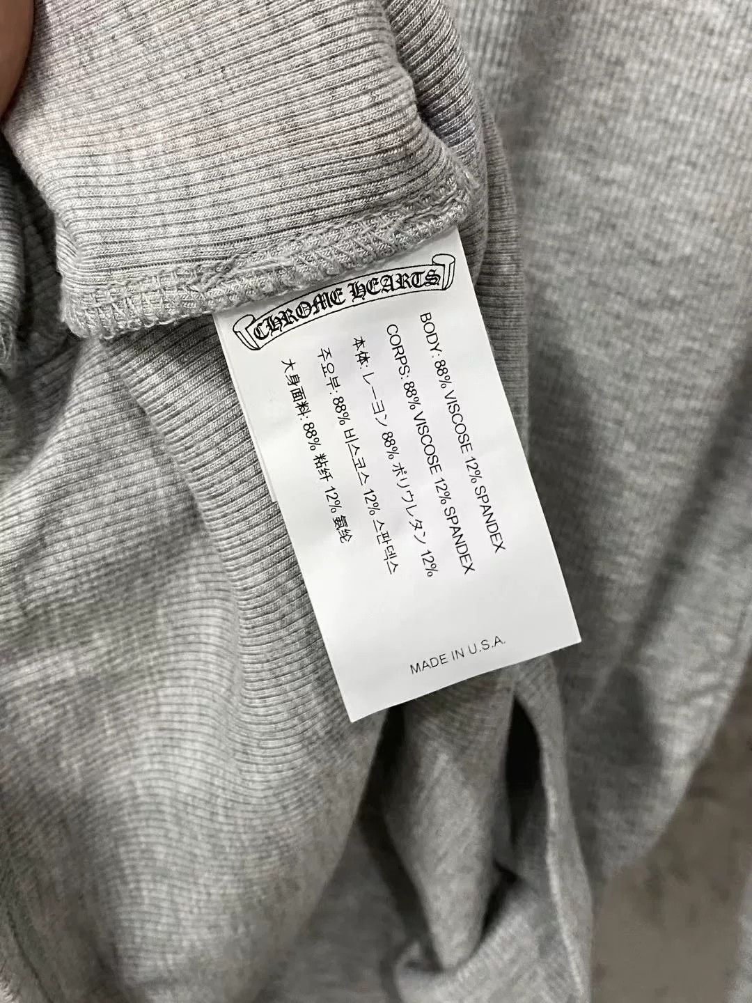 Chrome Hearts chrome hearts gray waffle long sleeve shirt Size US M / EU 48-50 / 2 - 7 Thumbnail