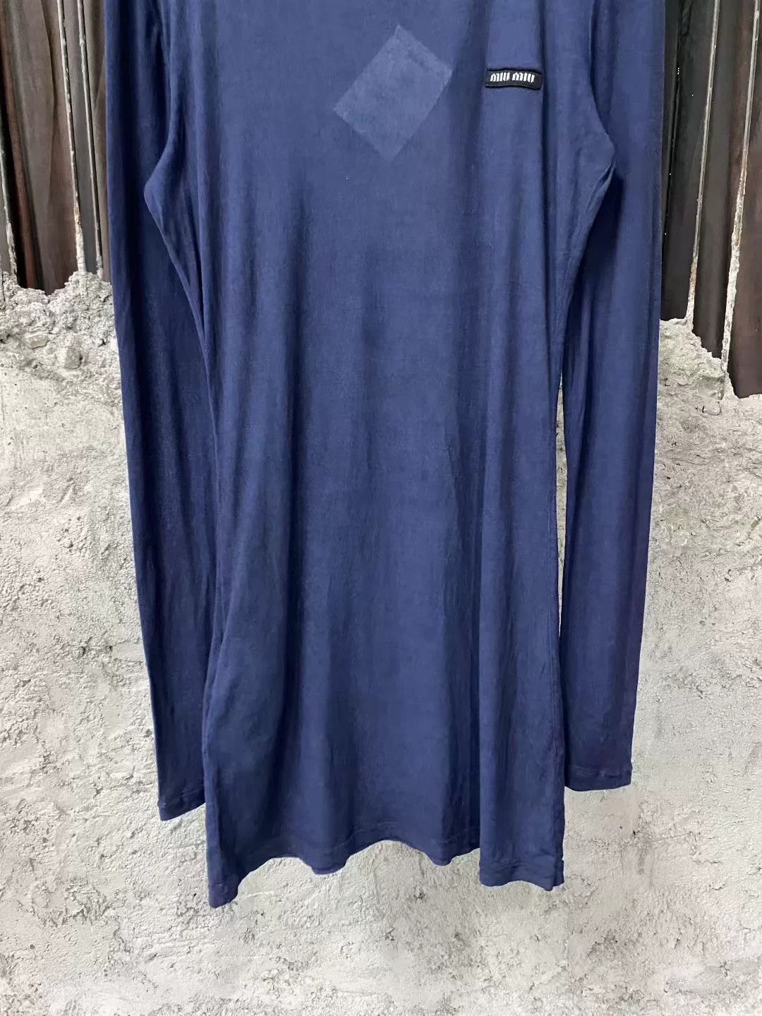 Miu Miu miu miu navy blue long sleeve dress Size M / US 6-8 / IT 42-44 - 4 Thumbnail