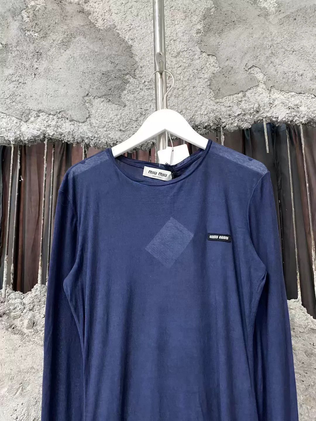 Miu Miu miu miu navy blue long sleeve dress Size M / US 6-8 / IT 42-44 - 3 Thumbnail