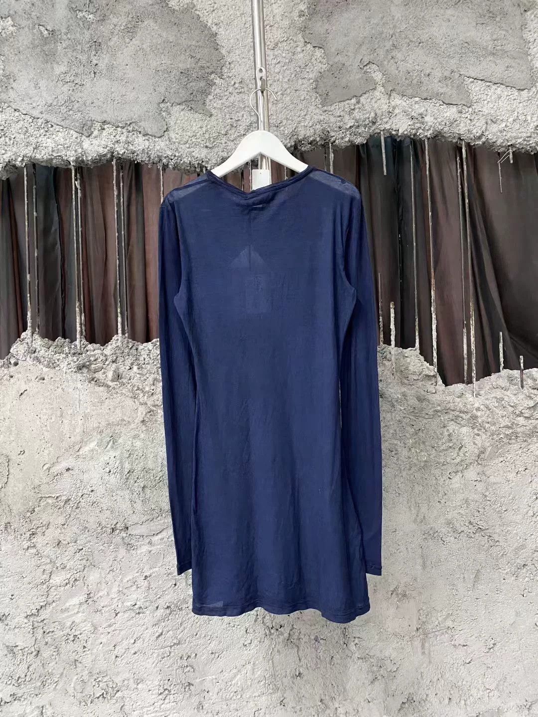 Miu Miu miu miu navy blue long sleeve dress Size M / US 6-8 / IT 42-44 - 2 Thumbnail