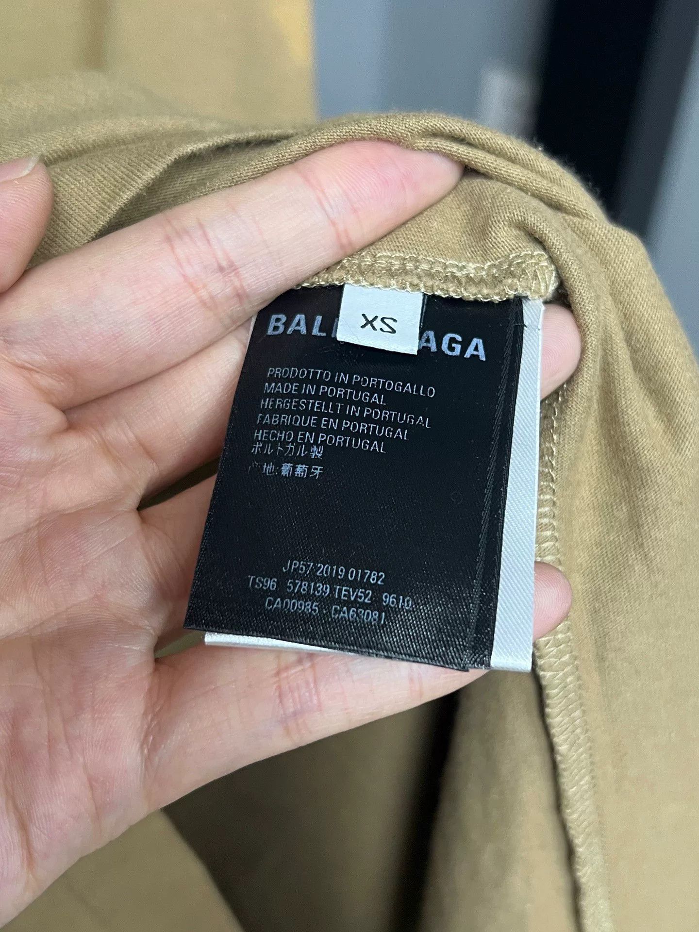 Balenciaga Balenciaga Khaki Short Sleeve T-shirt Size US XS / EU 42 / 0 - 3 Thumbnail