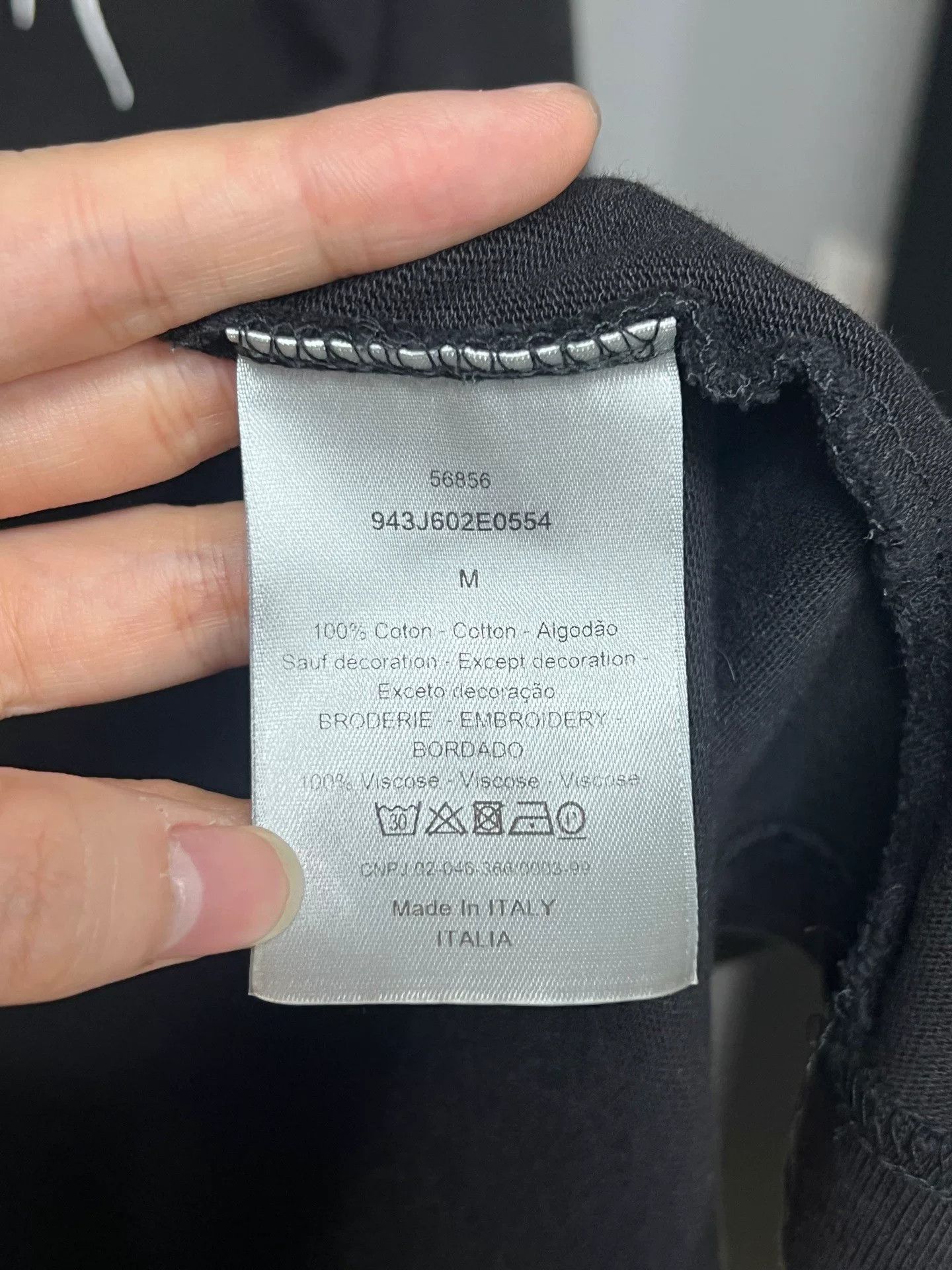 Dior black dior logo short sleeve t-shirt Size US M / EU 48-50 / 2 - 3 Thumbnail