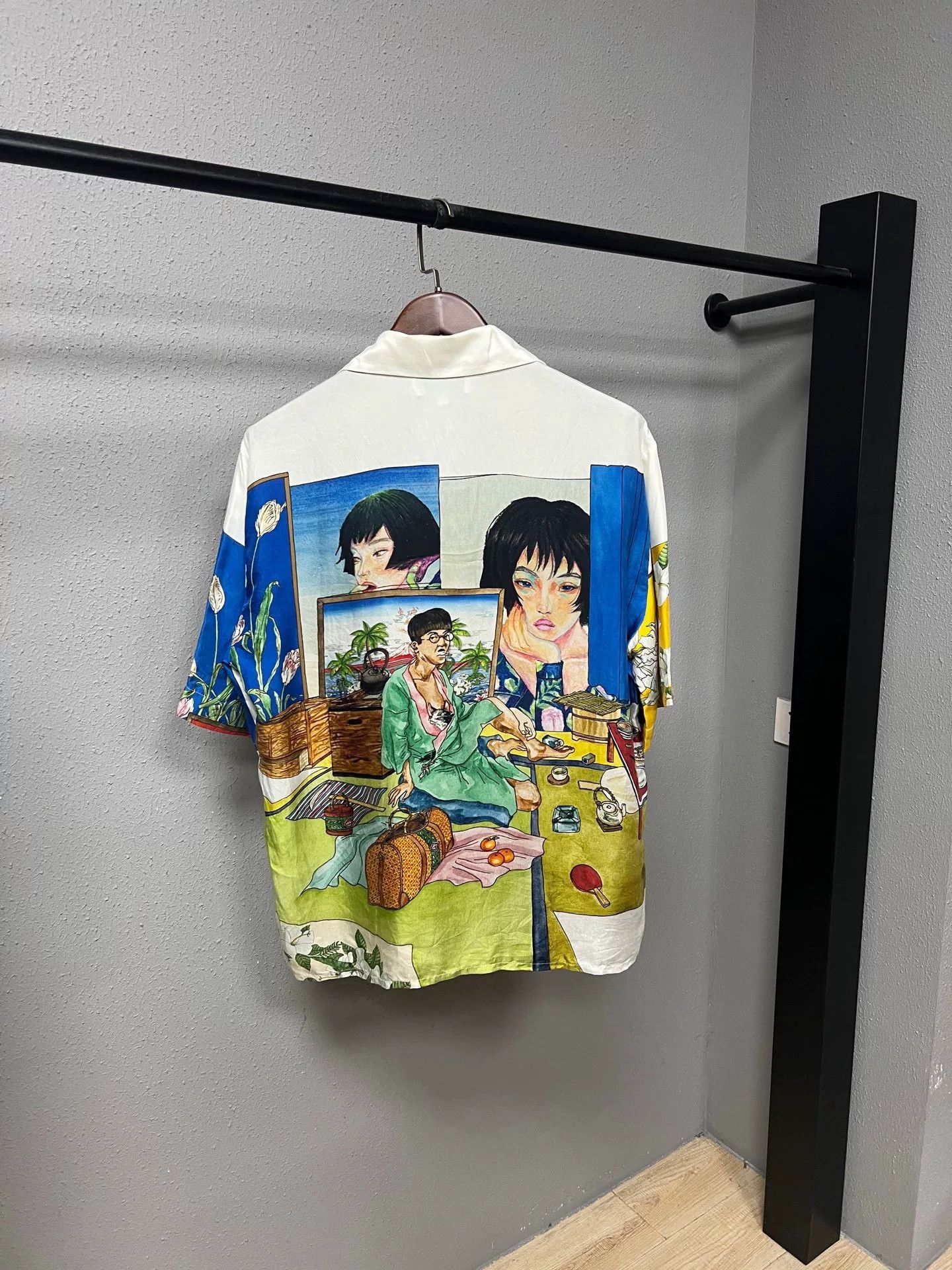 Casablanca Casablanca Short Sleeve Shirt with Illustrations Size US M / EU 48-50 / 2 - 2 Thumbnail