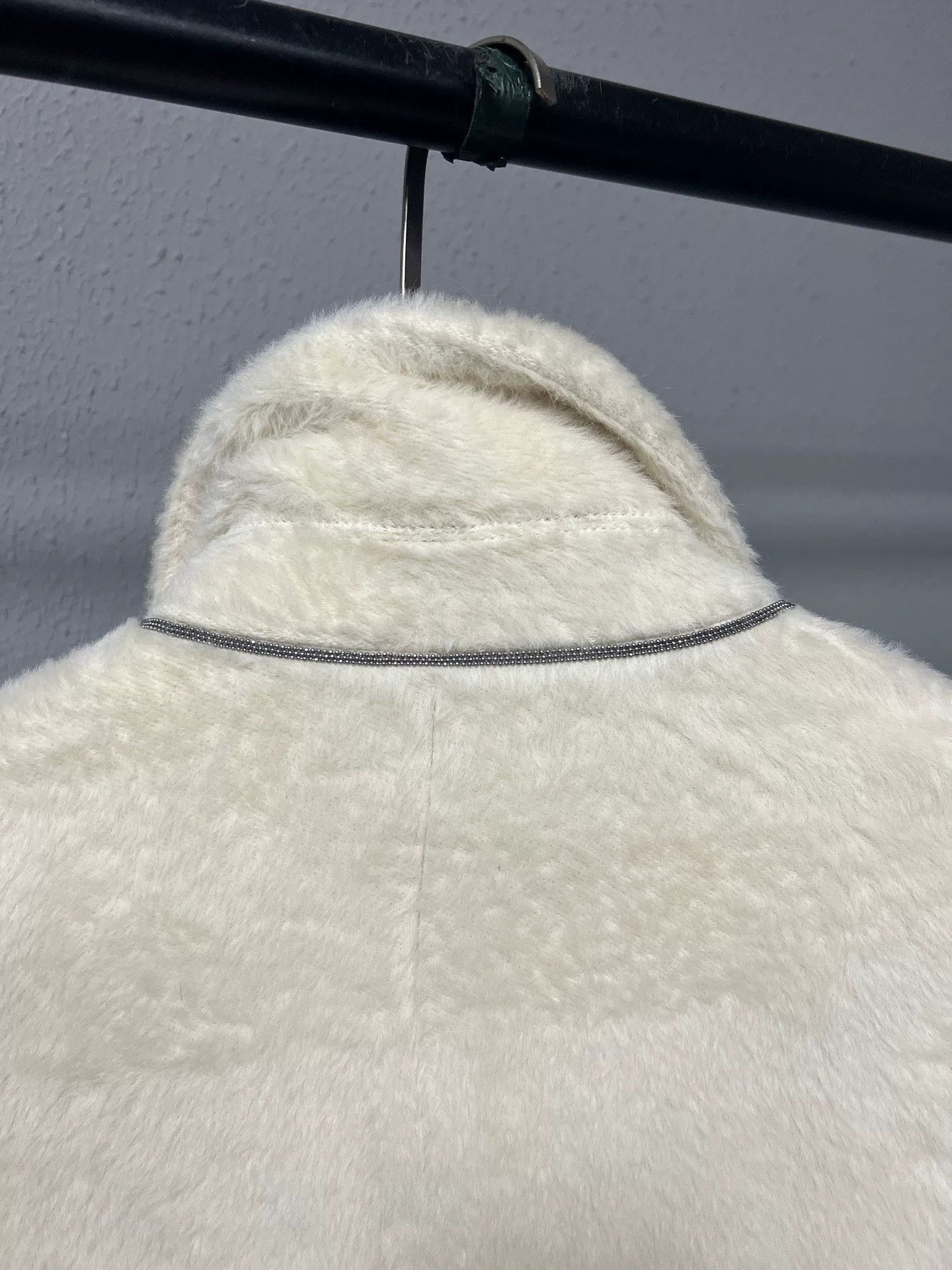 Brunello Cucinelli beige alpaca wool coat by Brunello Cucinelli Size S / US 4 / IT 40 - 3 Thumbnail