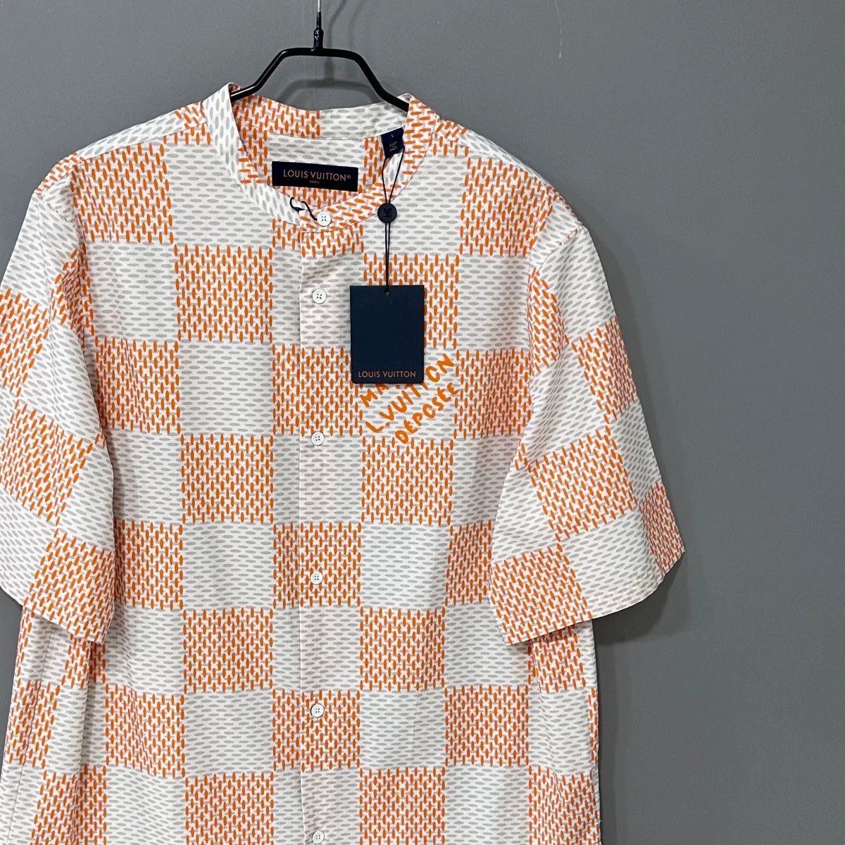 Louis Vuitton louis vuitton orange checkered short sleeve shirt Size US L / EU 52-54 / 3 - 2 Thumbnail