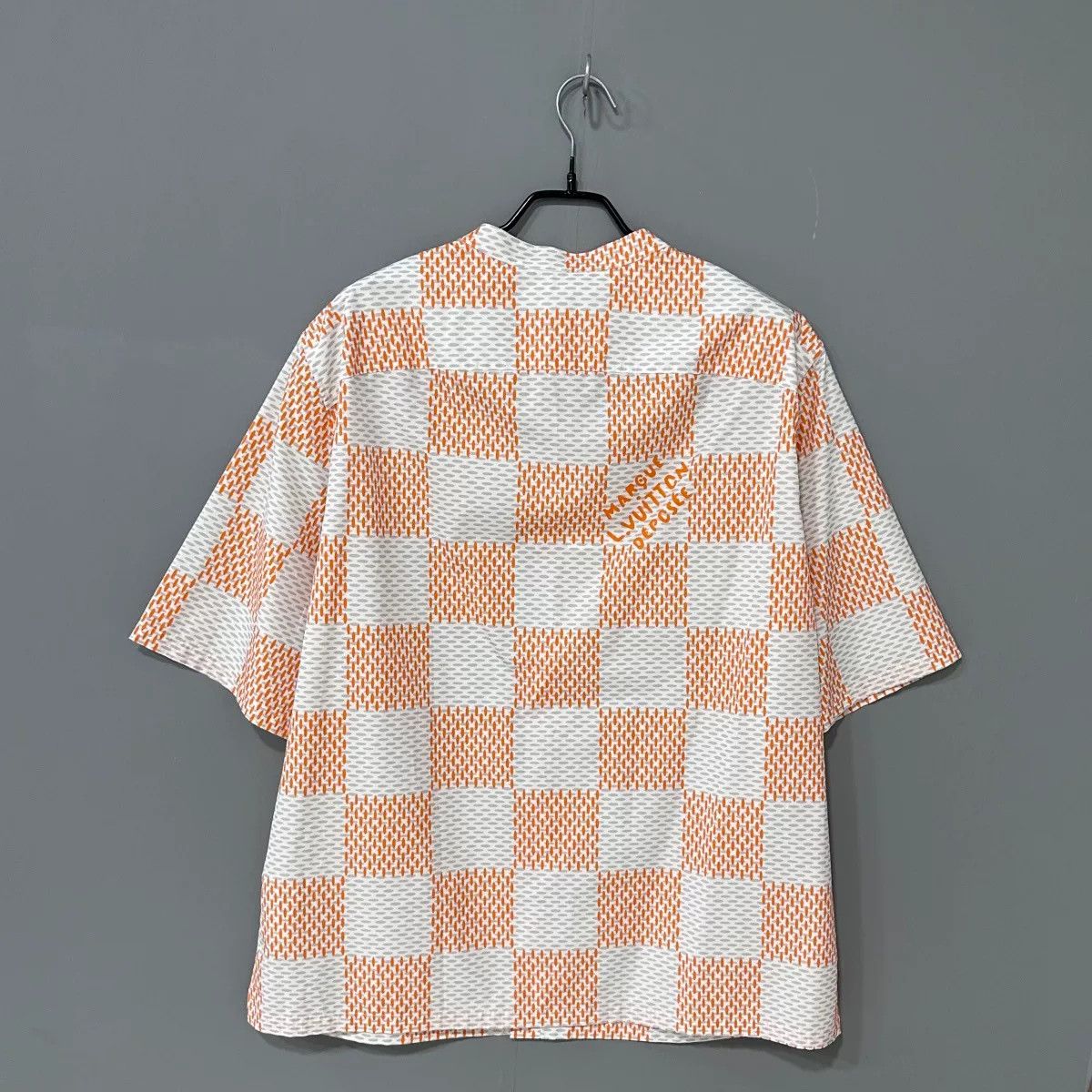 Louis Vuitton louis vuitton orange checkered short sleeve shirt Size US L / EU 52-54 / 3 - 3 Thumbnail