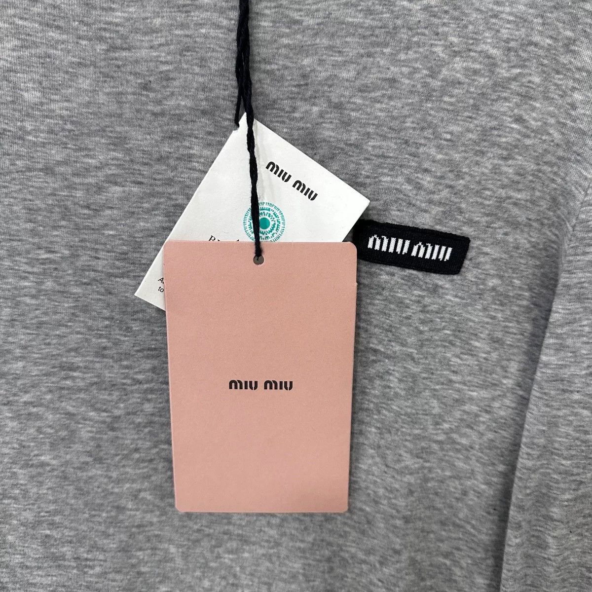 Miu Miu Miumiu Gray Lace Hem Long Sleeve Top Size M / US 6-8 / IT 42-44 - 4 Thumbnail