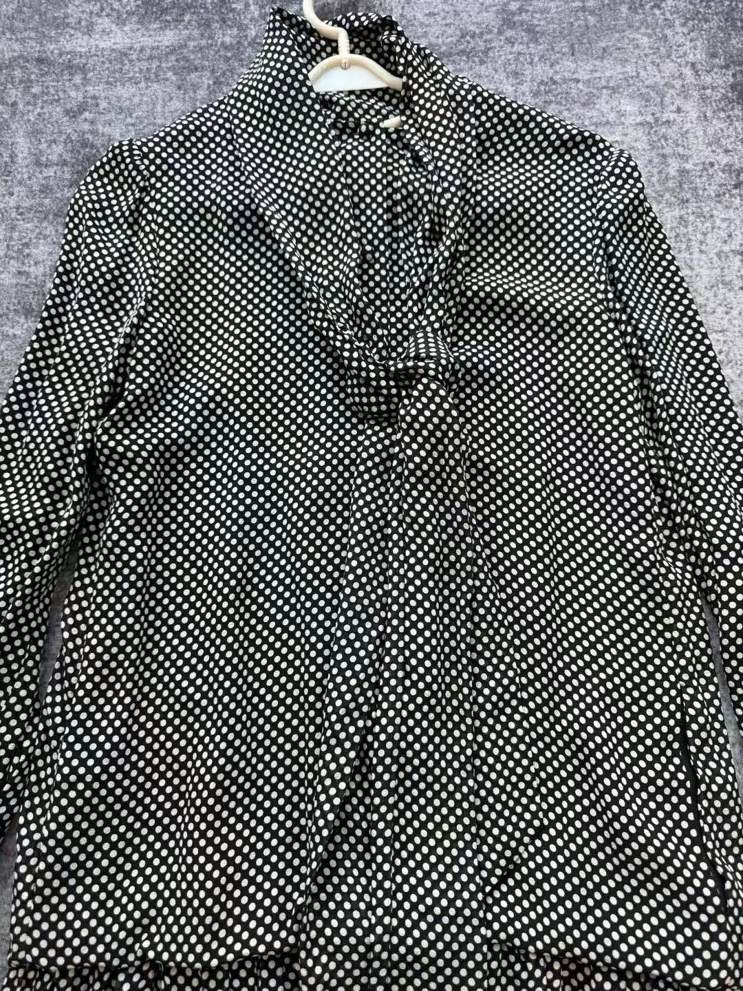 Celine black and white polka dot silk dress Size XS / US 0-2 / IT 36-38 - 6 Thumbnail