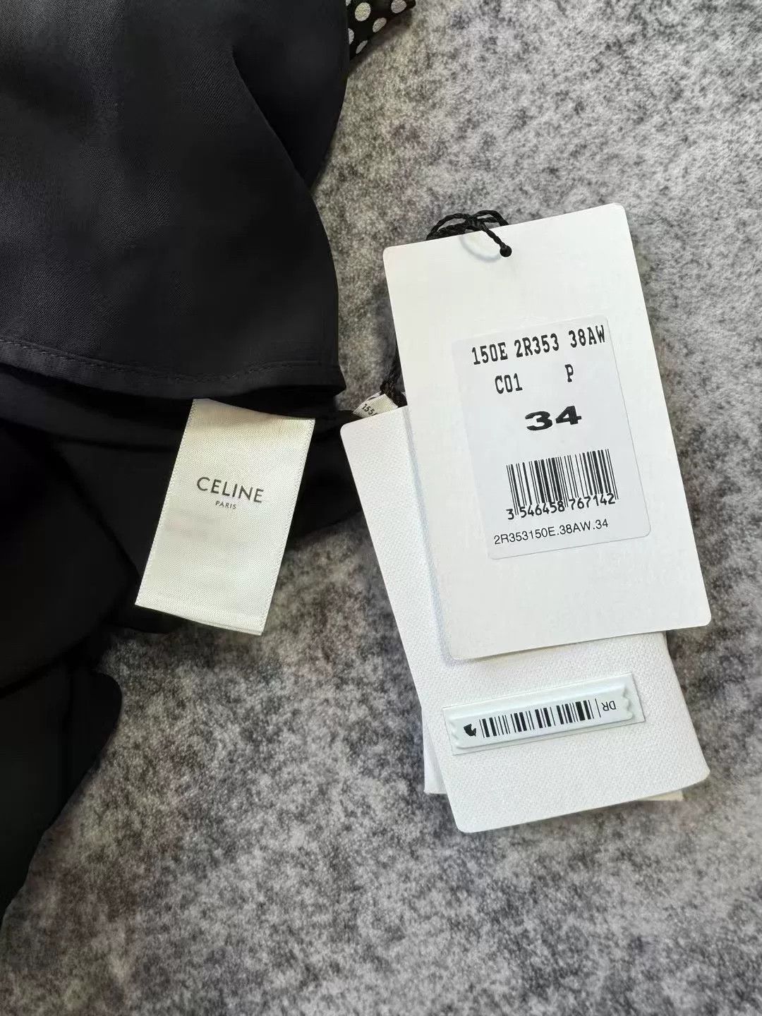 Celine black and white polka dot silk dress Size XS / US 0-2 / IT 36-38 - 5 Thumbnail