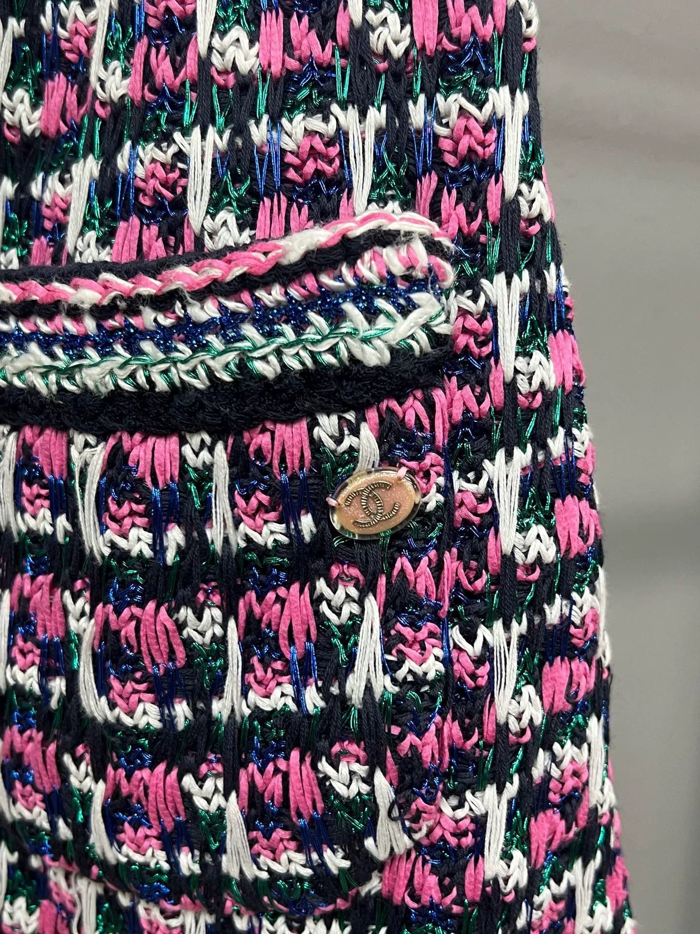 Chanel purple tweed Chanel mini skirt Size 36" / US 14 / IT 50 - 3 Thumbnail