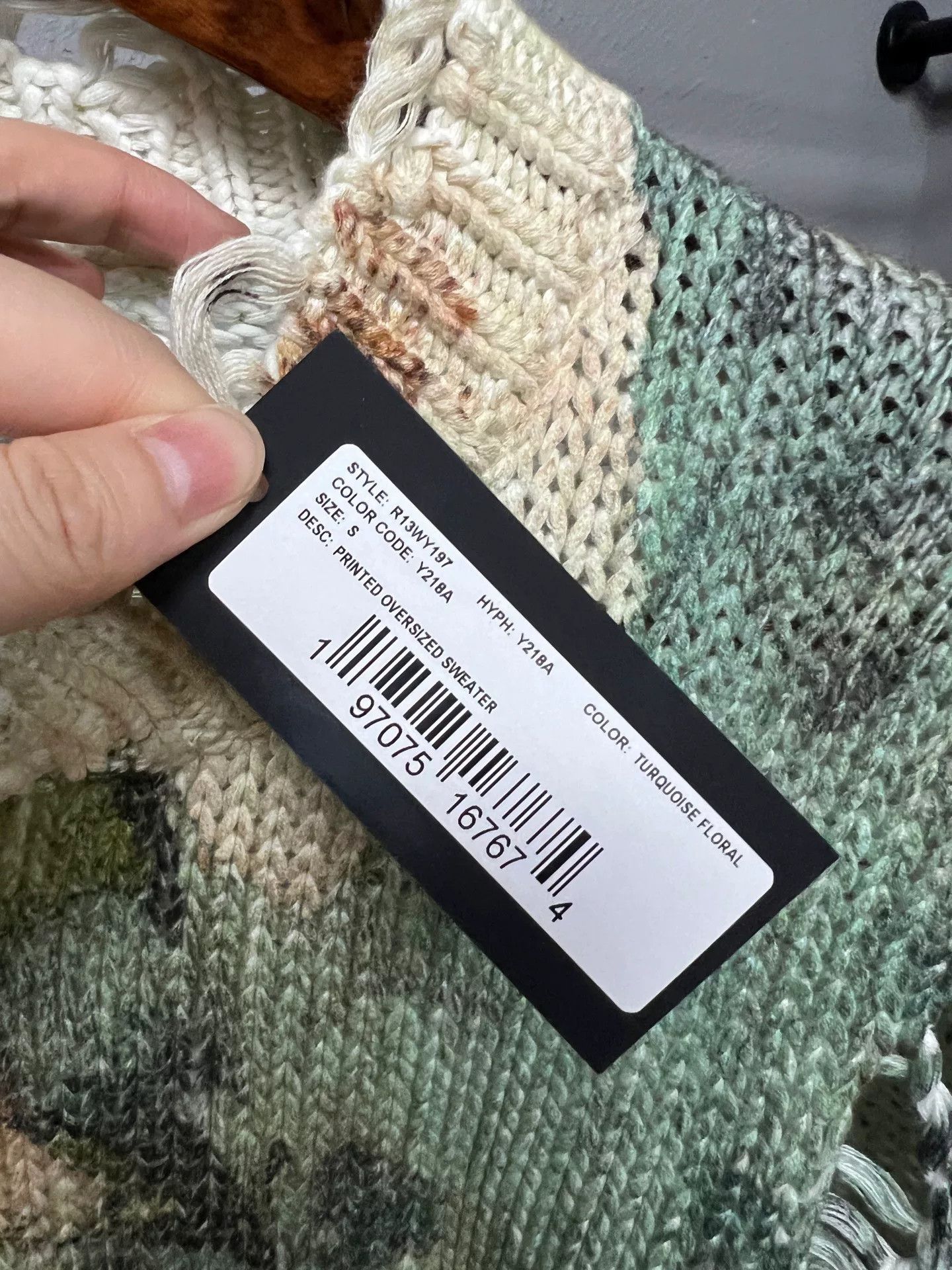 R13 green floral distressed knit pullover Size S / US 4 / IT 40 - 4 Thumbnail