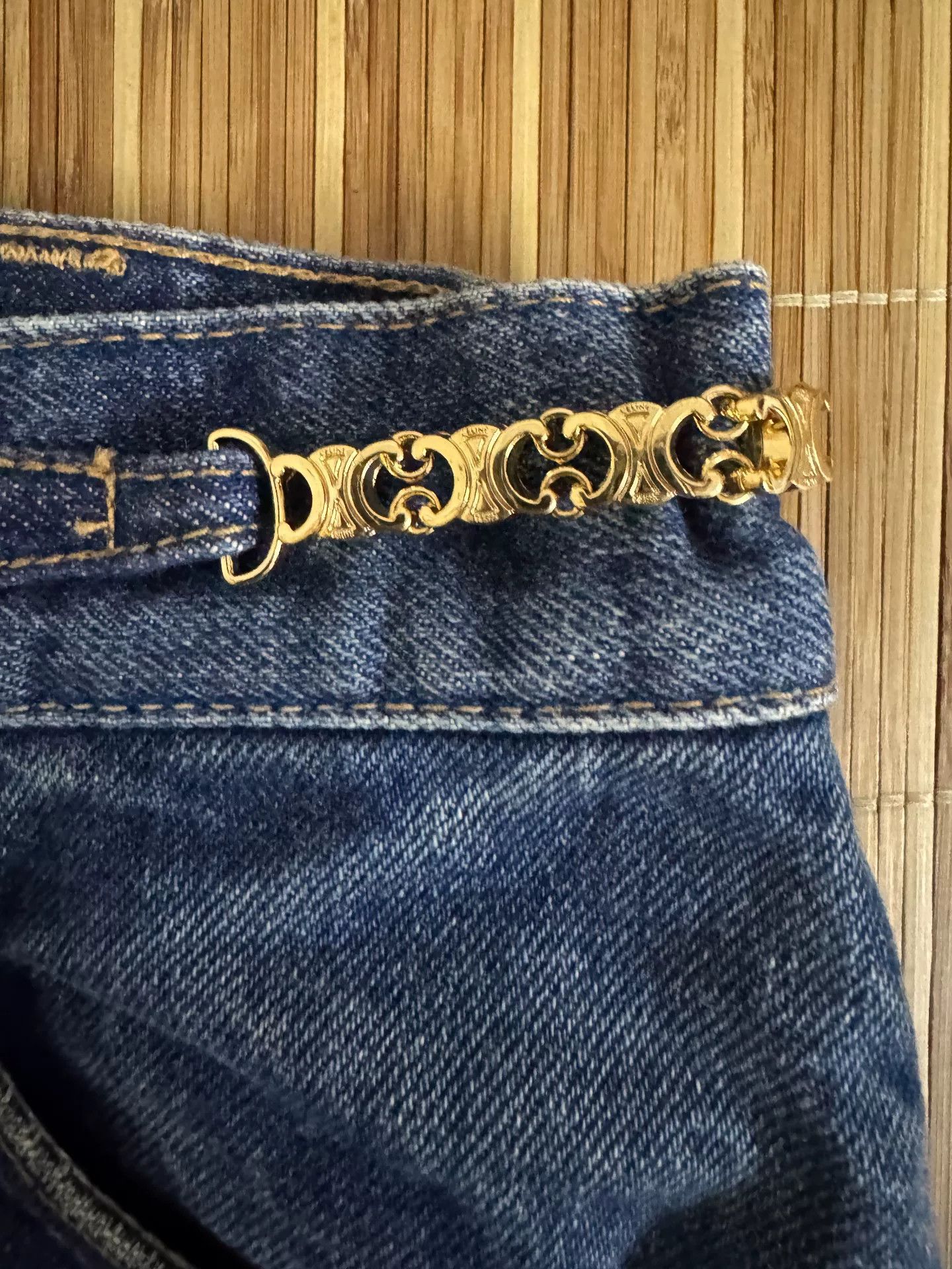 Celine celine denim mini skirt with waist size 26 Size 26" / US 2 / IT 38 - 4 Thumbnail