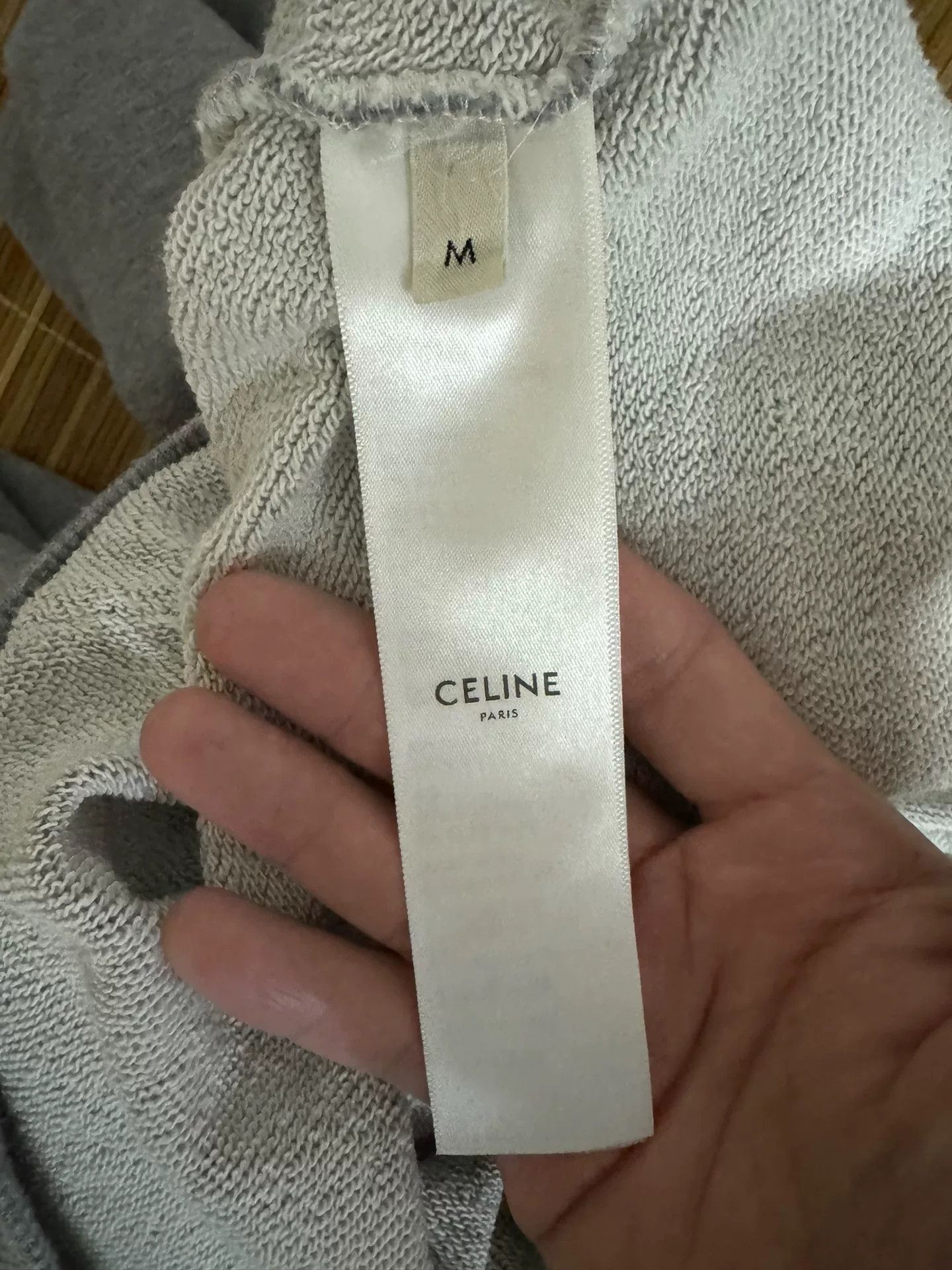 Celine celine logo hoodie in gray color Size US M / EU 48-50 / 2 - 4 Thumbnail