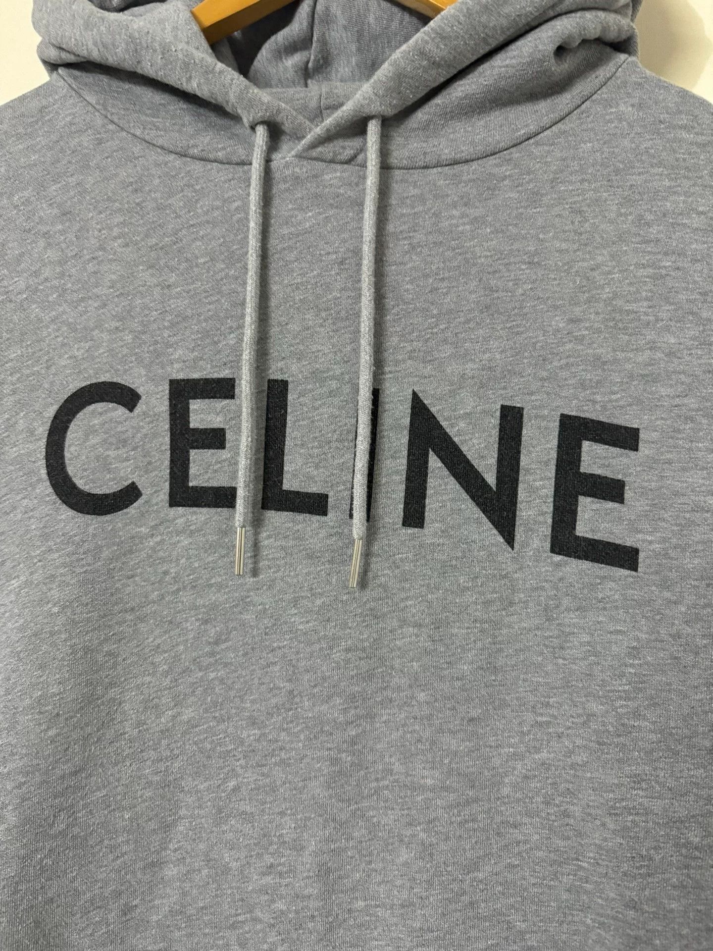Celine celine logo hoodie in gray color Size US M / EU 48-50 / 2 - 2 Thumbnail