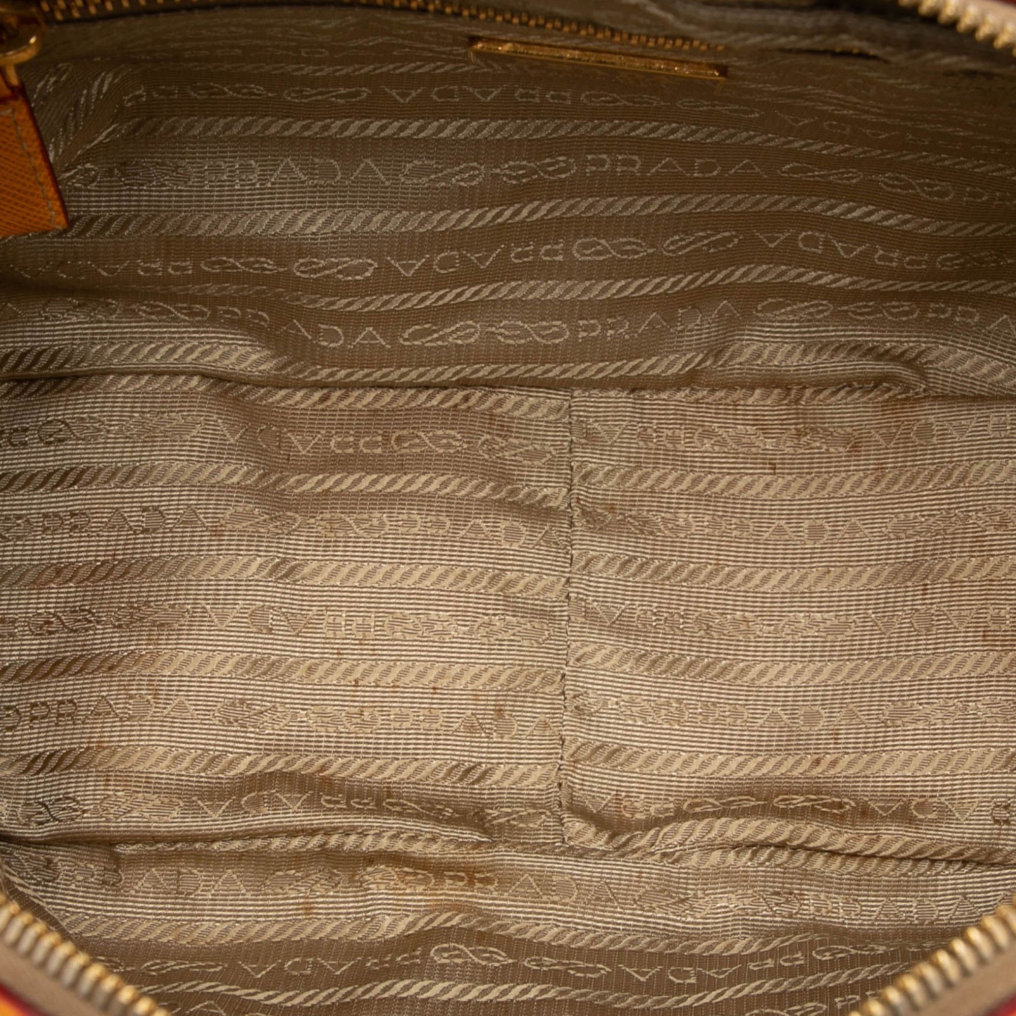 Prada Prada Small Saffiano Trimmed Canvas Grommet Bauletto Bag Size ONE SIZE - 4 Thumbnail