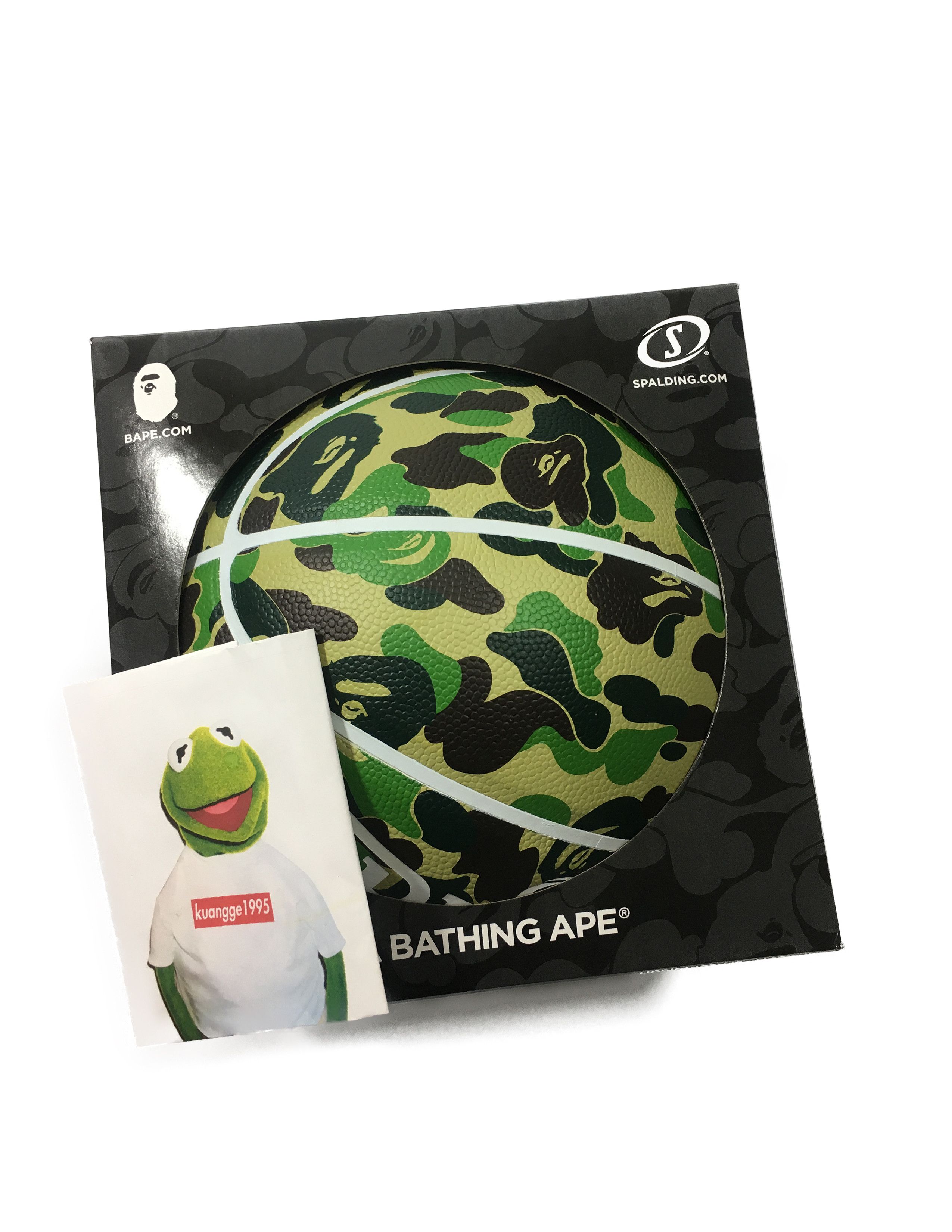 Bape × Spalding 2018 A bathing ape abc camo green head