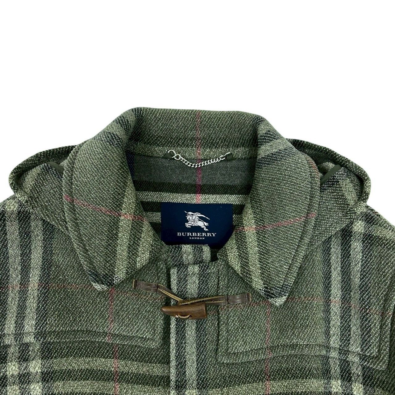 Burberry Burberry Burberry Nova Check Wool Coat Leather Outerwear DUTY FREE for USA Size ONE SIZE - 4 Thumbnail