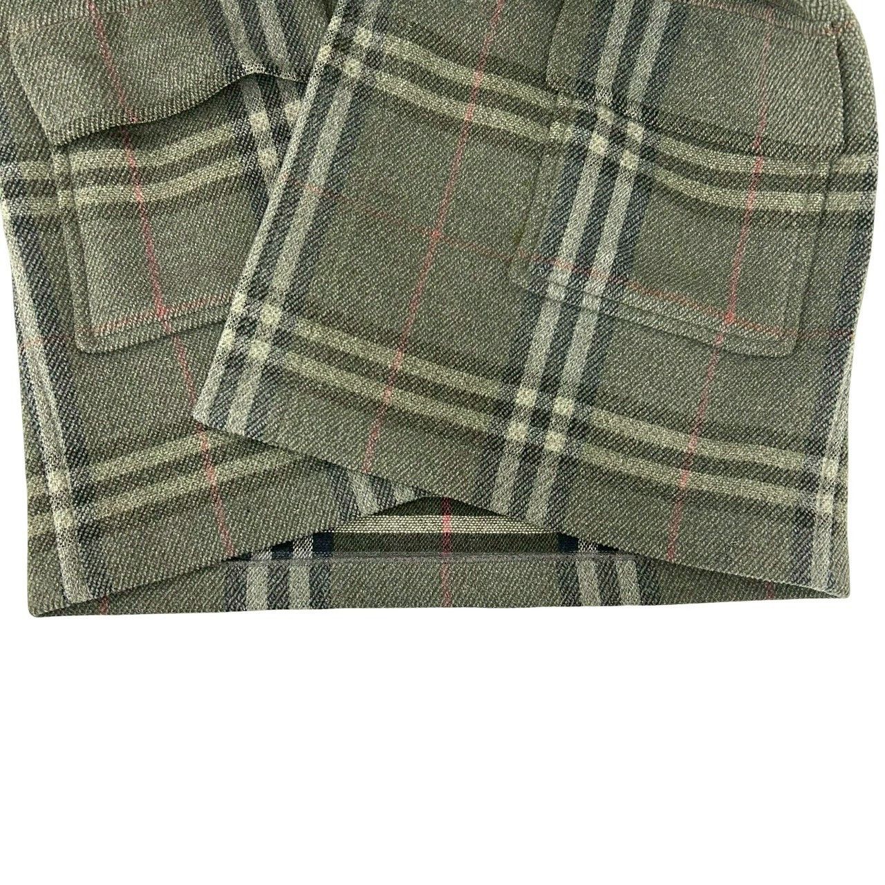 Burberry Burberry Burberry Nova Check Wool Coat Leather Outerwear DUTY FREE for USA Size ONE SIZE - 6 Thumbnail