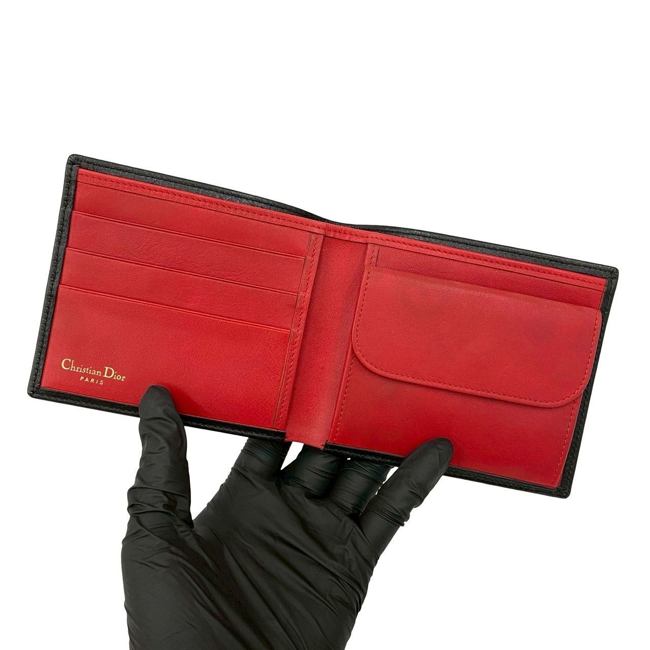 Dior Dior Christian Dior Leather Bifold Wallet Leather Short Wallet DUTY FREE for USA Size ONE SIZE - 8 Thumbnail