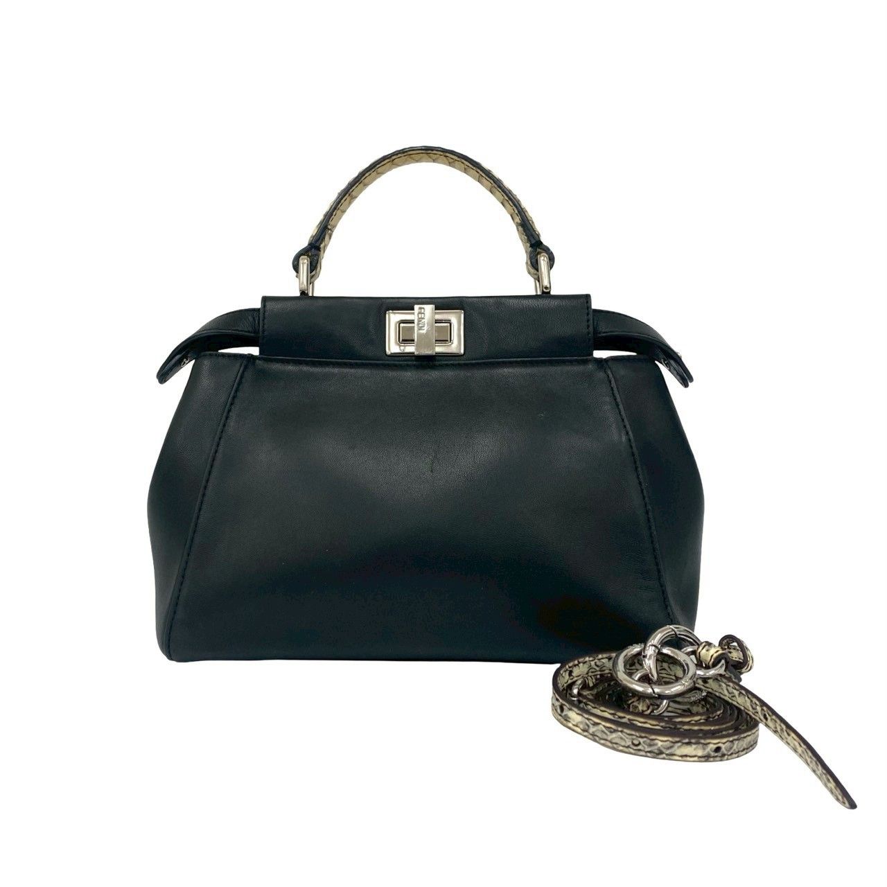 Fendi Fendi Fendi Peekaboo Python Leather 2way Bag Leather Shoulder Bag DUTY FREE for USA Size ONE SIZE - 2 Thumbnail