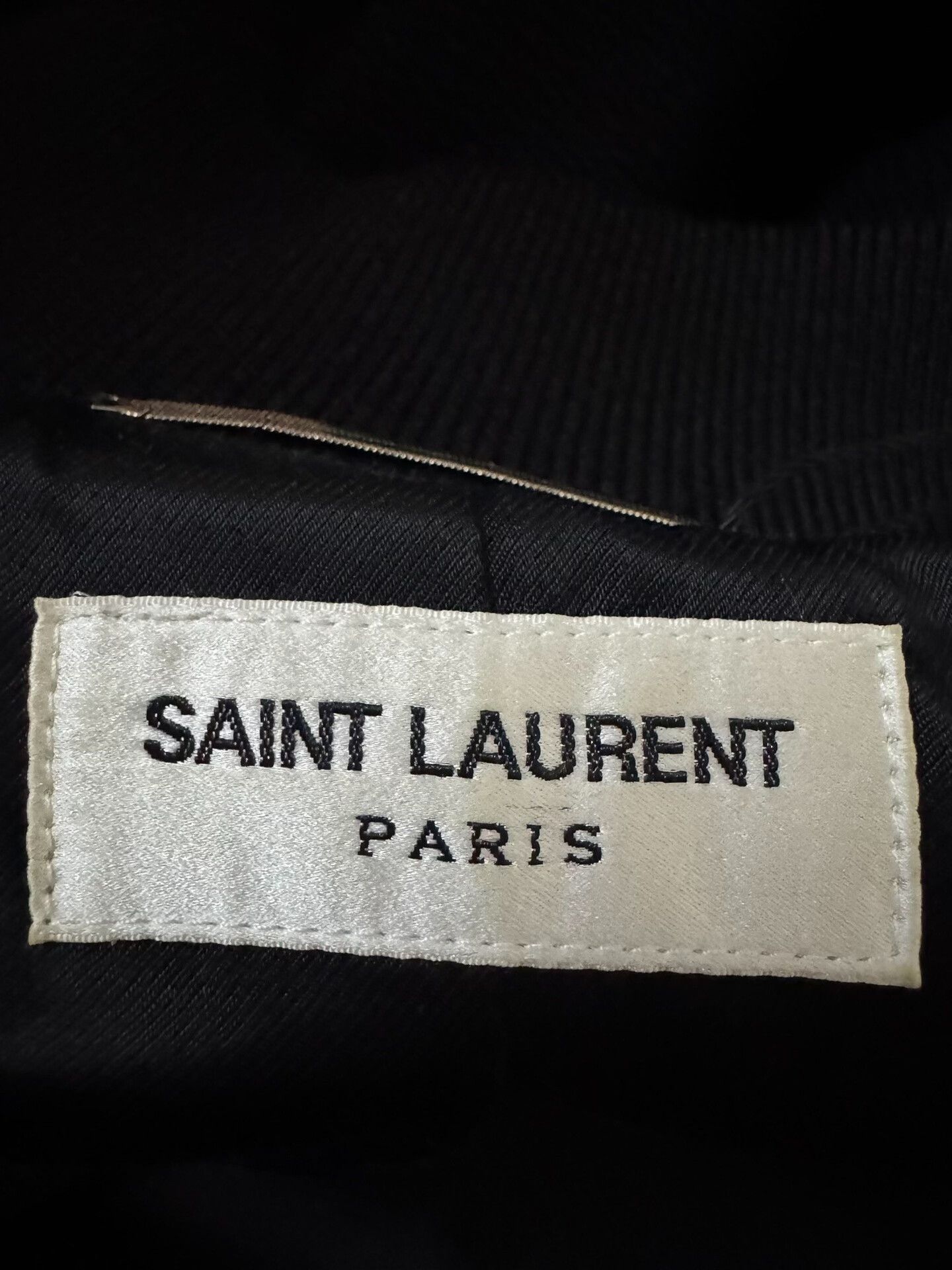 Saint Laurent Paris black and white baseball jacket from Saint Laurent Size US XXL / EU 58 / 5 - 2 Thumbnail