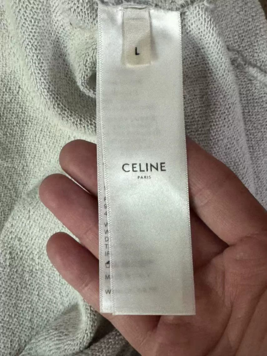 Celine celine gray hooded sweatshirt with logo Size US L / EU 52-54 / 3 - 4 Thumbnail