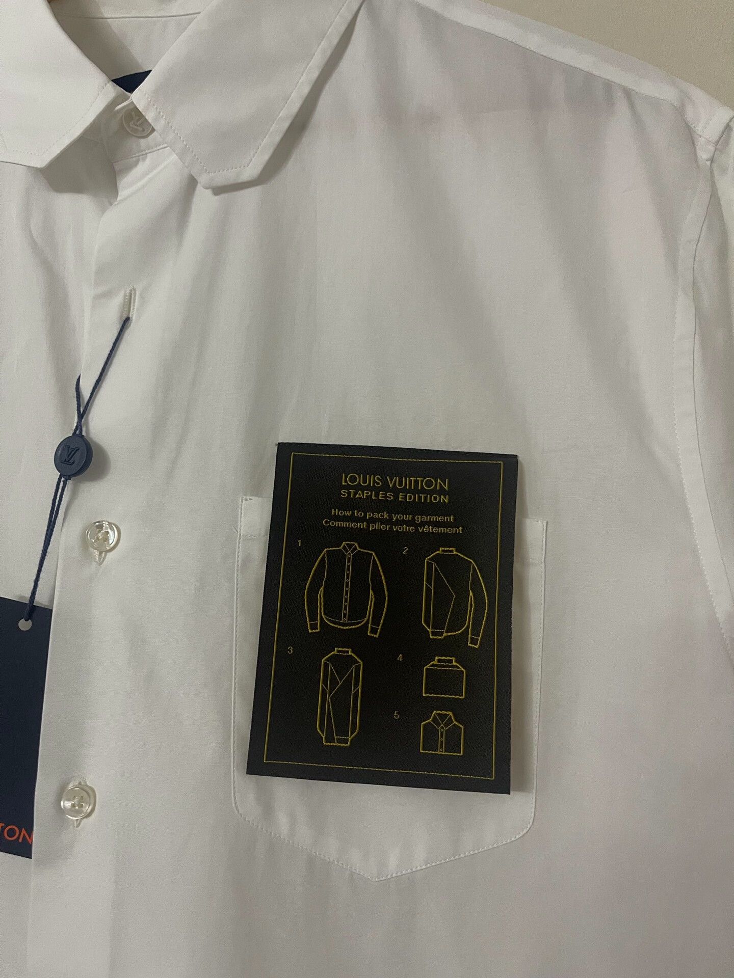 LVXWA louis vuitton white button-up shirt Size US M / EU 48-50 / 2 - 2 Thumbnail