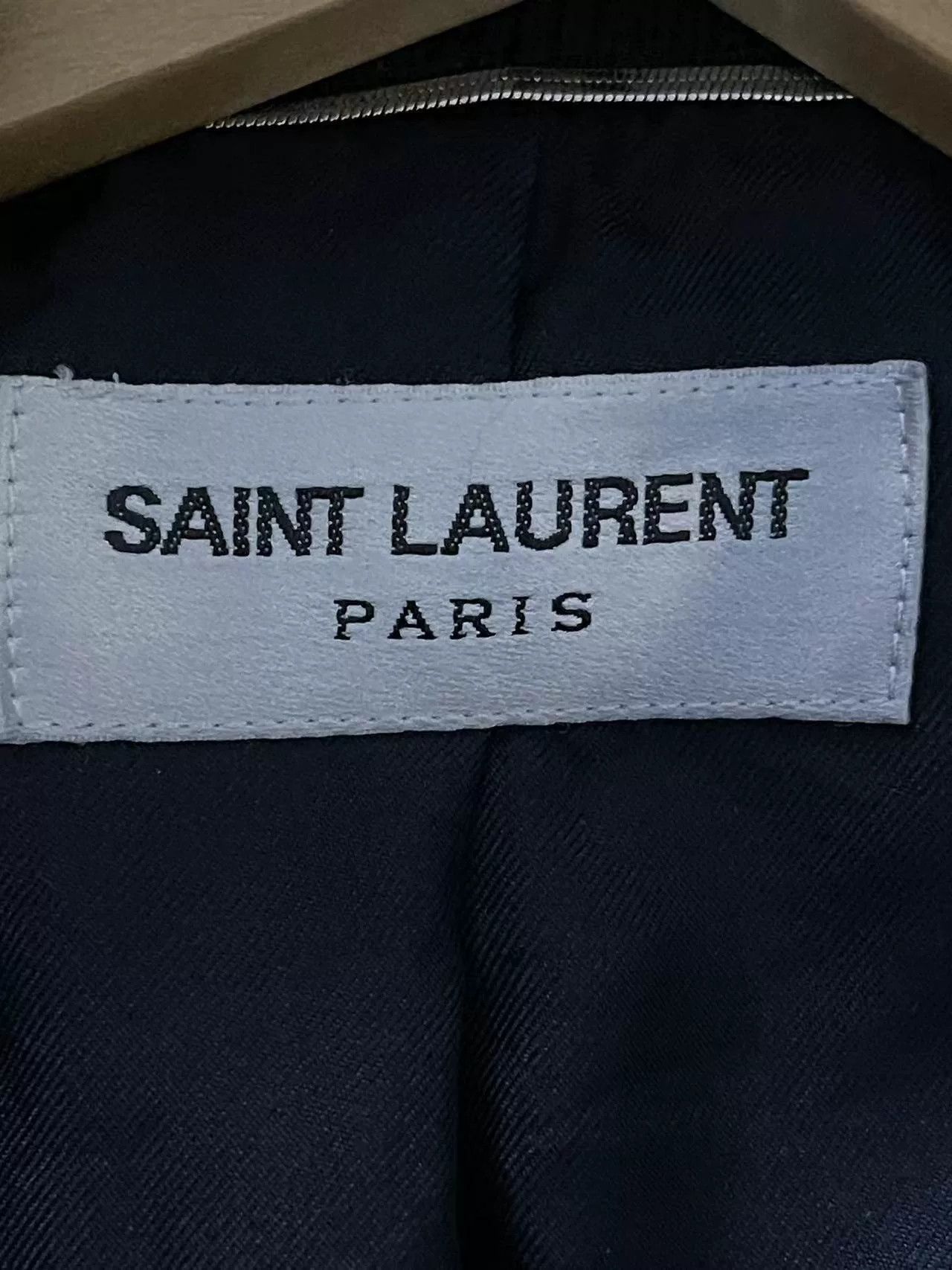 Saint Laurent Paris saint laurent baseball jacket in navy blue Size US L / EU 52-54 / 3 - 2 Thumbnail
