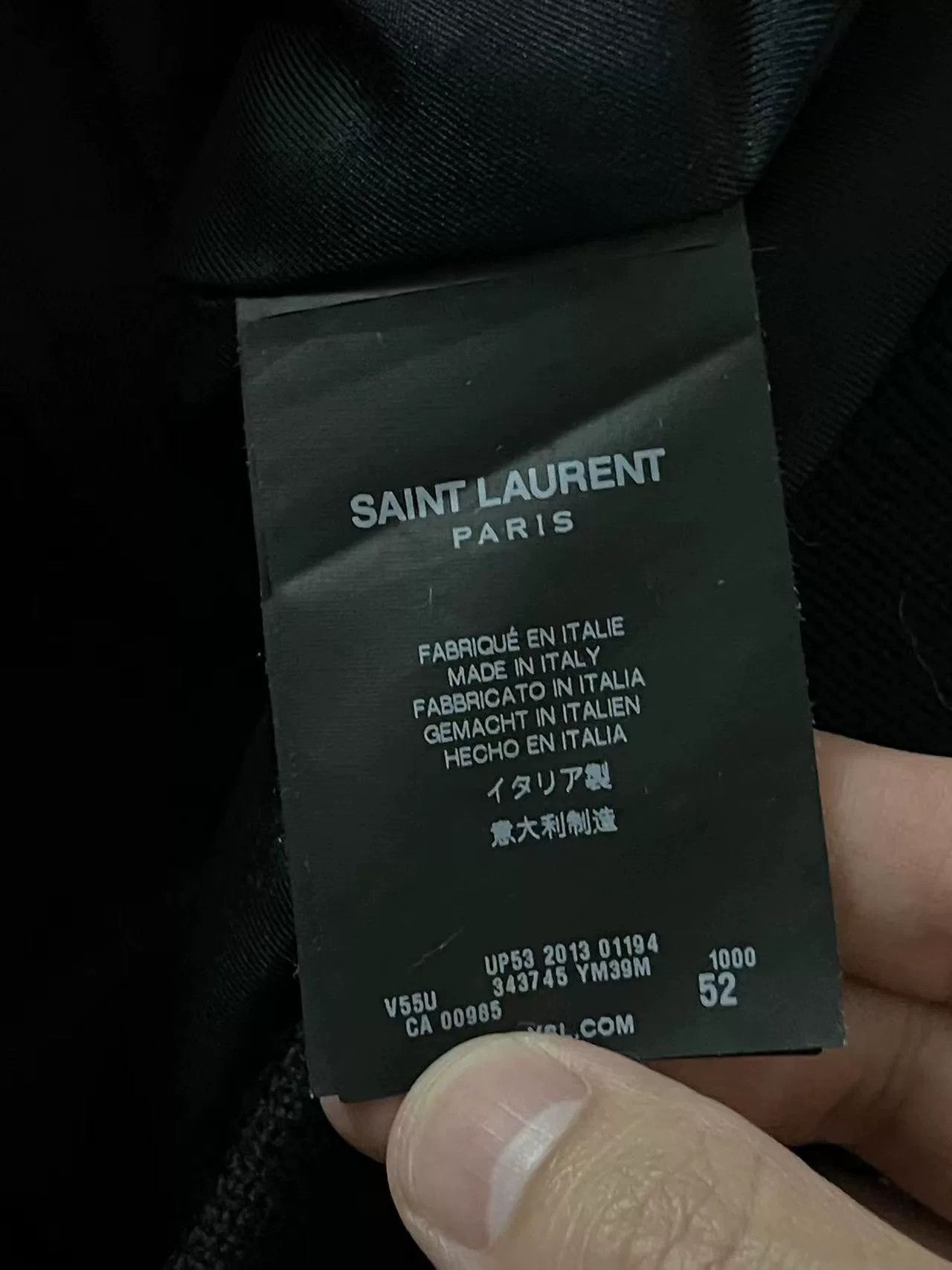 Saint Laurent Paris saint laurent baseball jacket in navy blue Size US L / EU 52-54 / 3 - 3 Thumbnail