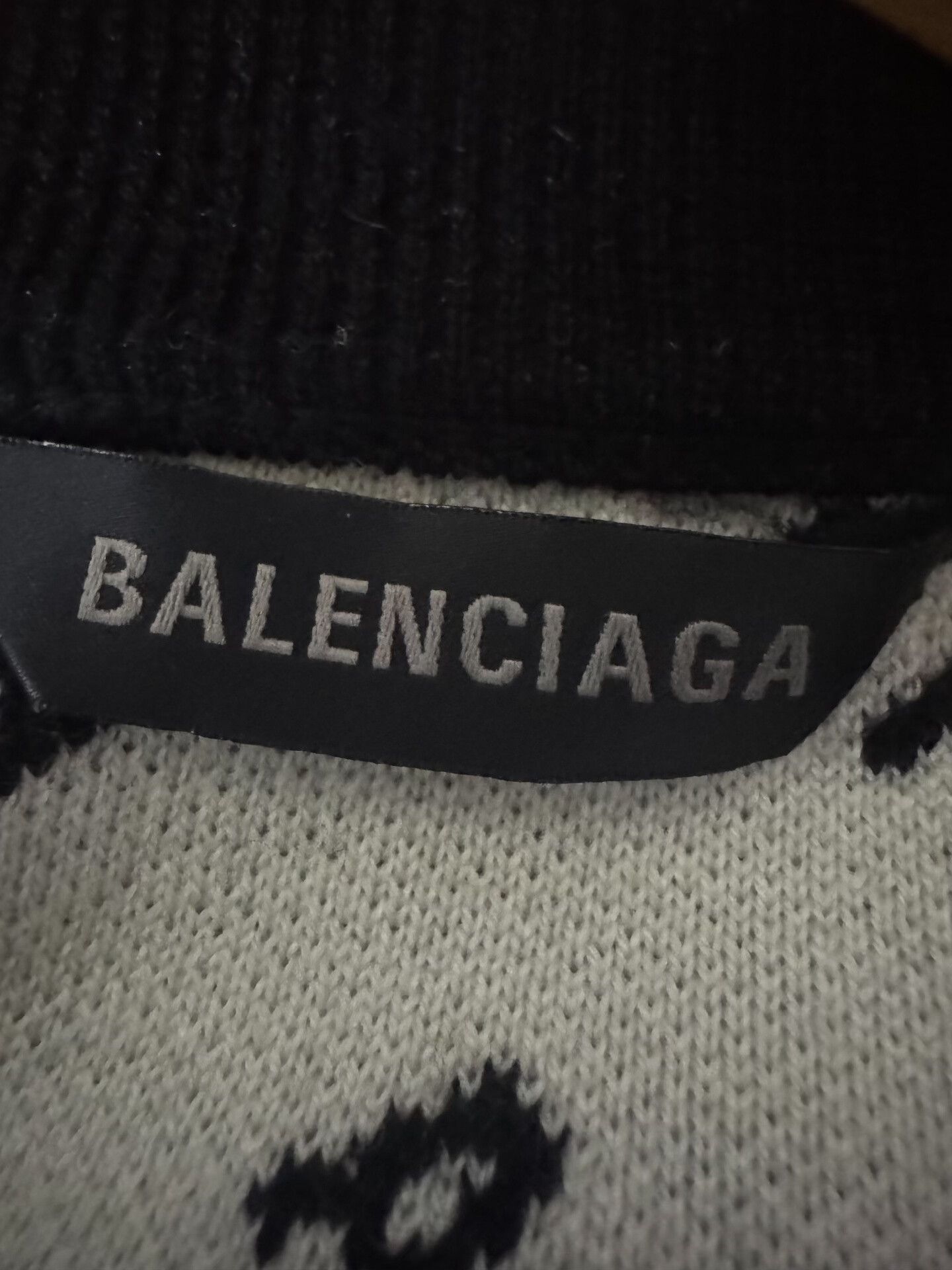 Balenciaga balenciaga logo knit sweater in black Size XS / US 0-2 / IT 36-38 - 3 Thumbnail