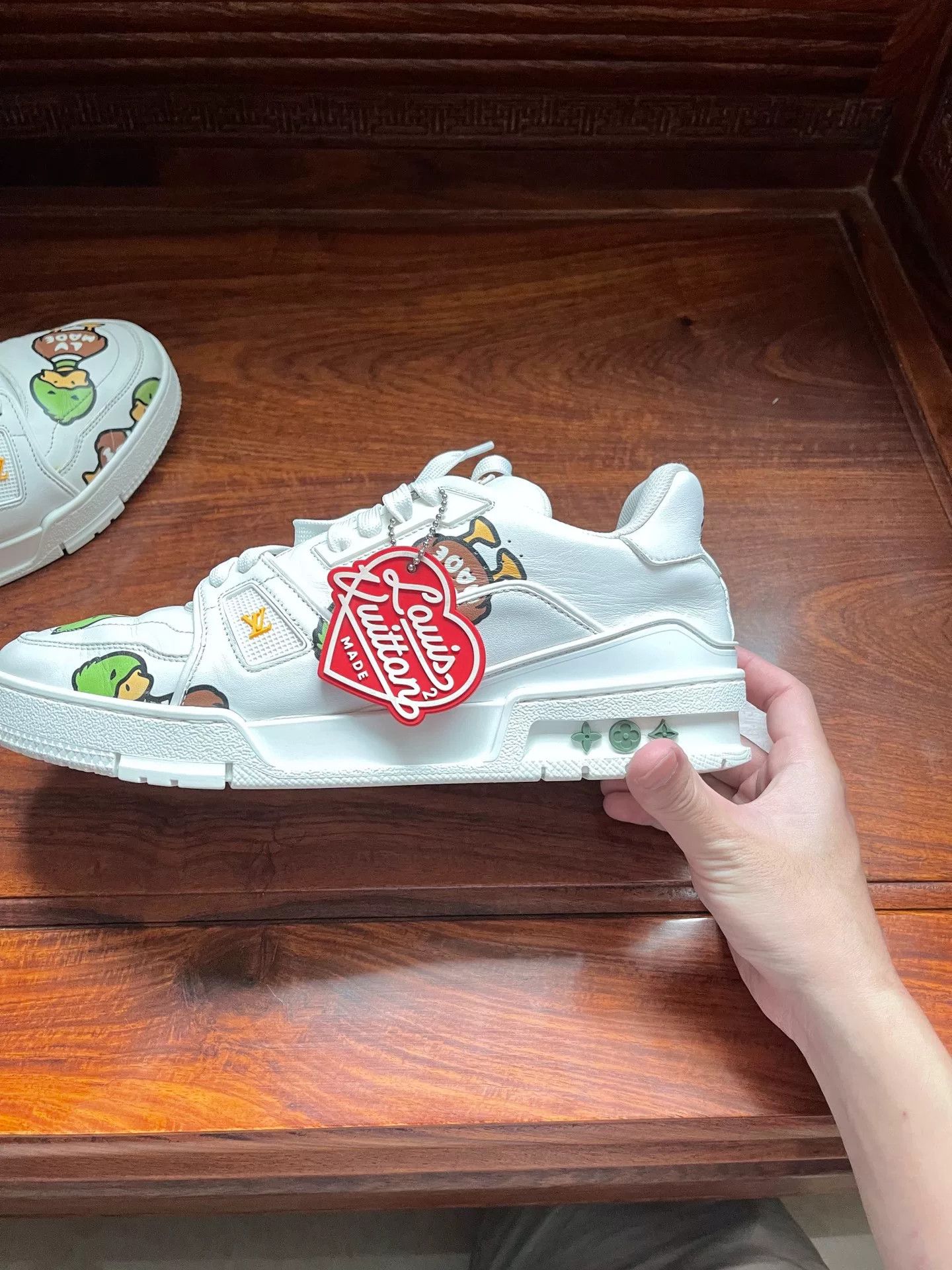 Louis Vuitton lv nigo duck sneakers in white Size US 7 / EU 40 - 3 Thumbnail