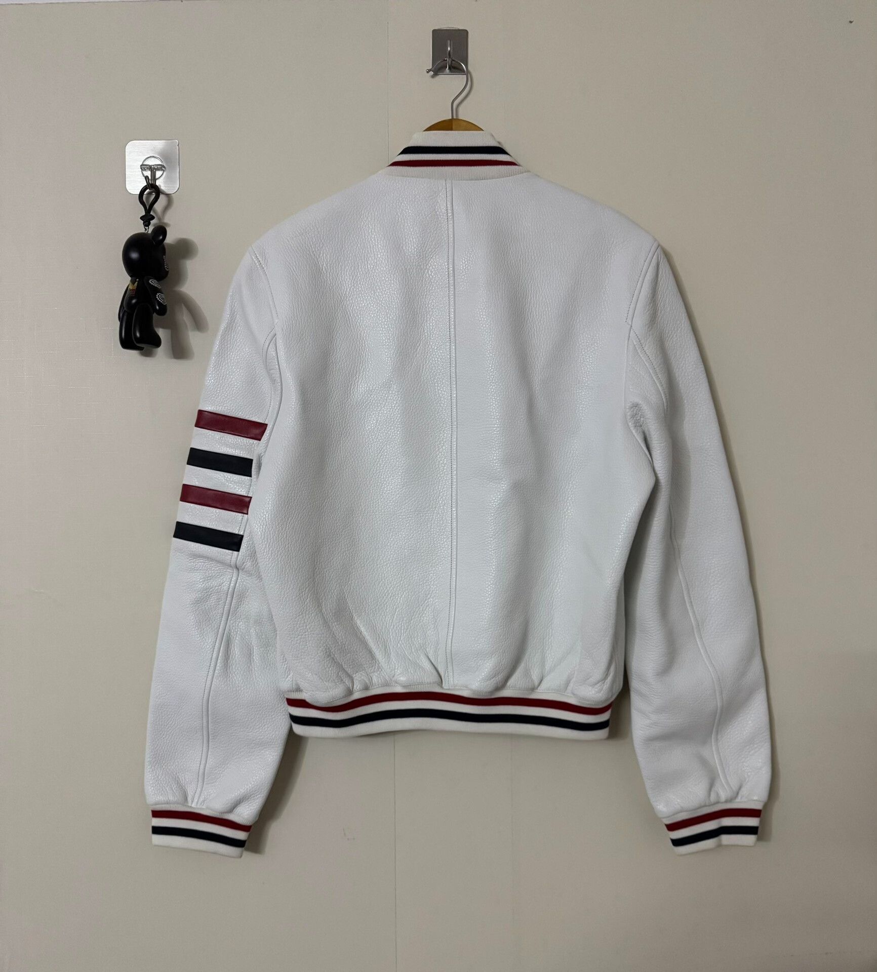 Thom Browne thom browne white leather jacket with stripes Size US M / EU 48-50 / 2 - 6 Thumbnail