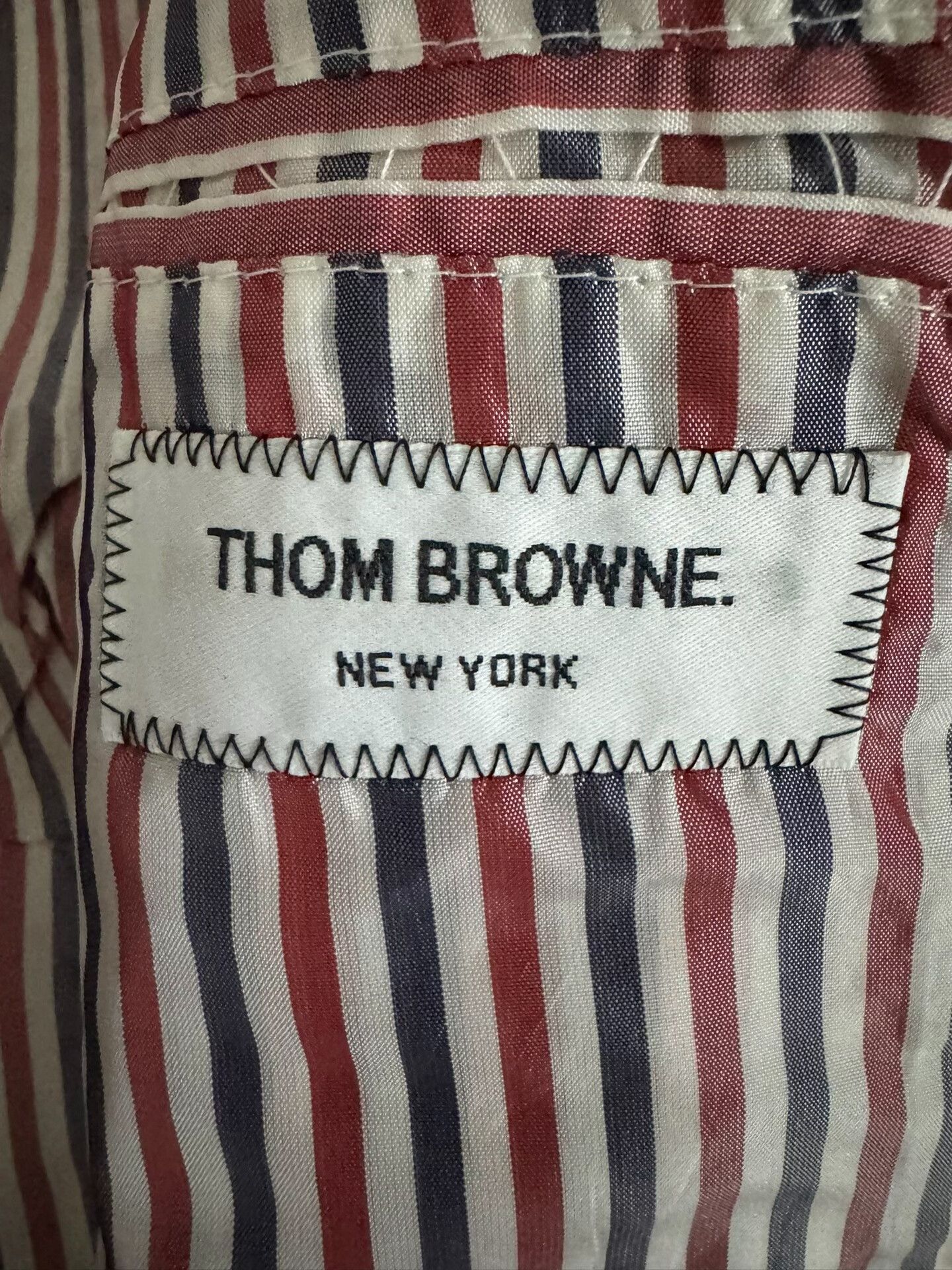 Thom Browne thom browne white leather jacket with stripes Size US M / EU 48-50 / 2 - 3 Thumbnail