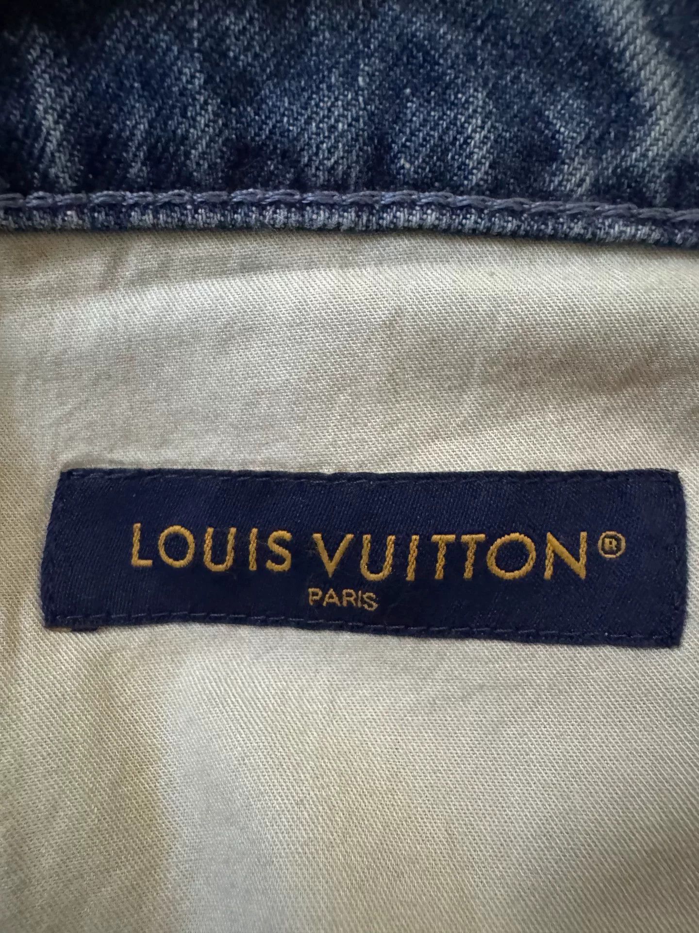 Louis Vuitton lv blue floral denim shorts Size 38" / US 16 / IT 52 - 4 Thumbnail