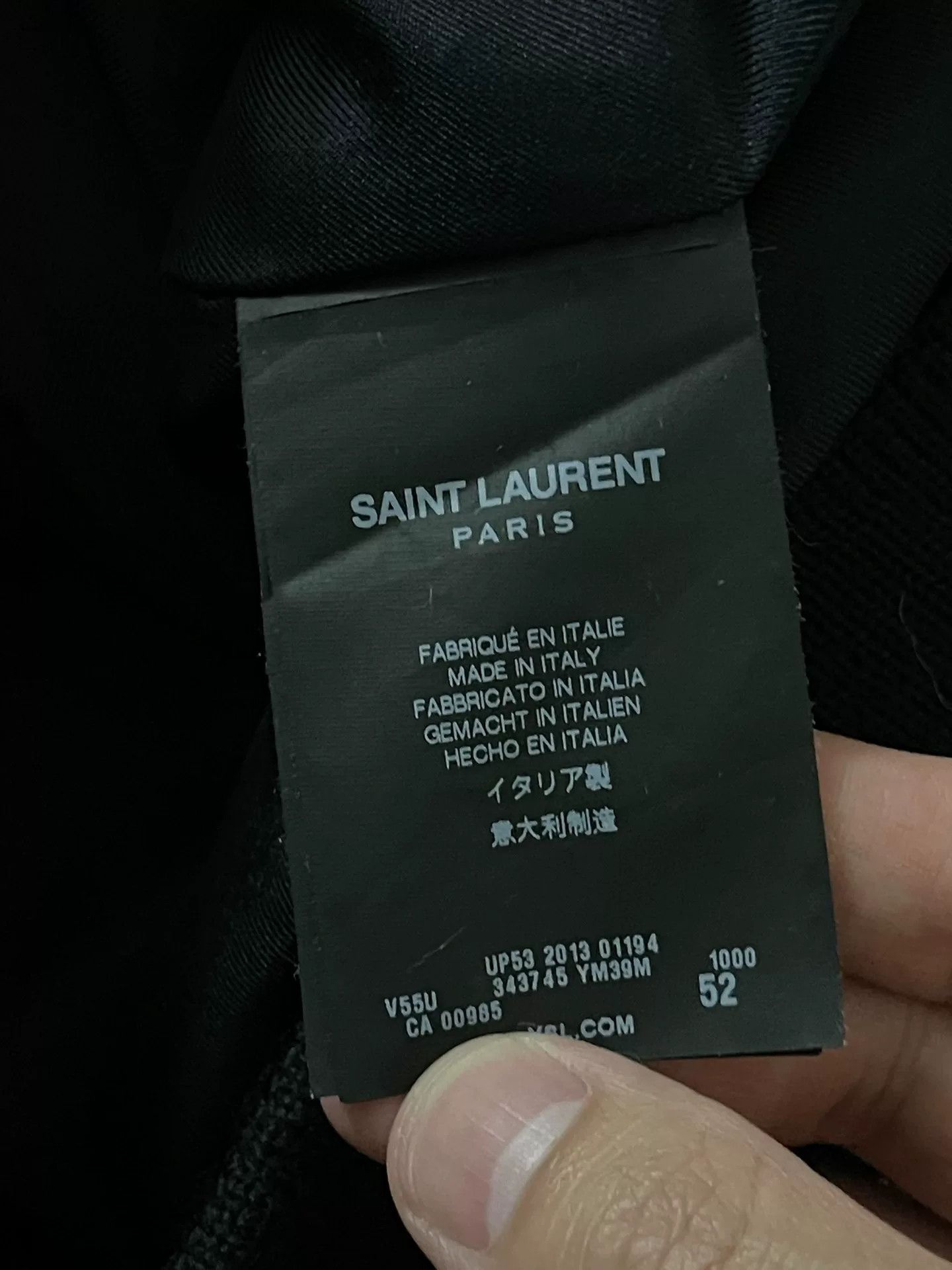 Saint Laurent Paris saint laurent baseball jacket in navy blue Size US L / EU 52-54 / 3 - 3 Thumbnail