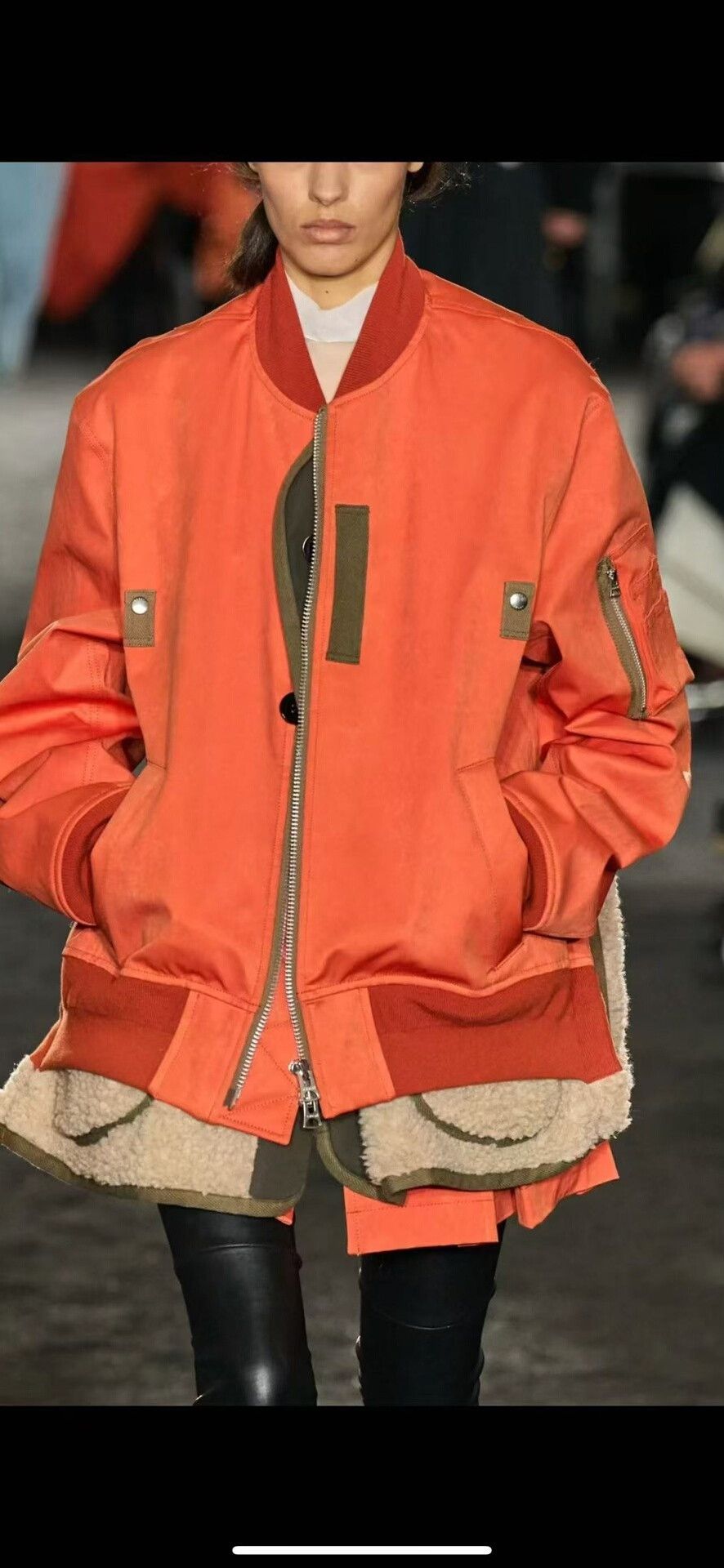 Sacai sacai pilot jacket in bright orange Size US L / EU 52-54 / 3 - 6 Thumbnail