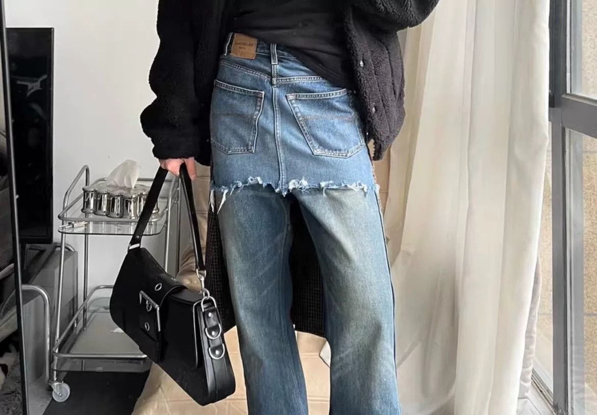 Balenciaga balenciaga patchwork denim skirt Size 36" / US 14 / IT 50 - 9 Thumbnail