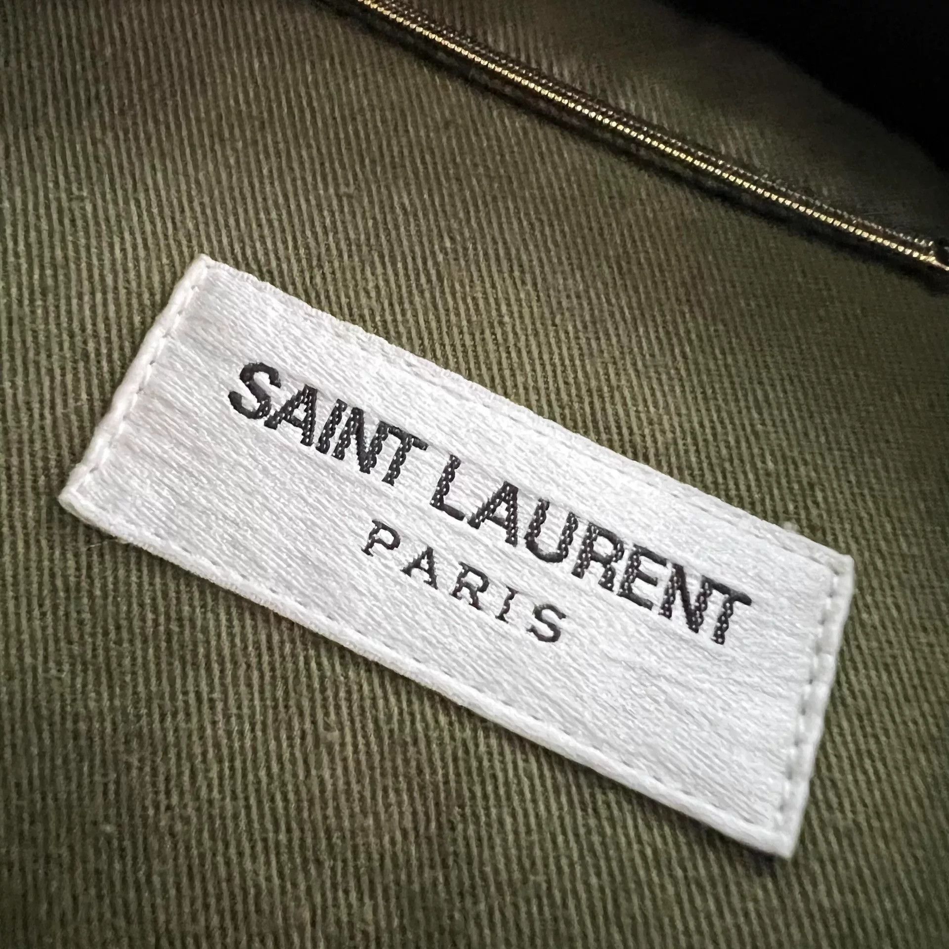Saint Laurent Paris saint laurent green logo work shirt Size US M / EU 48-50 / 2 - 2 Thumbnail