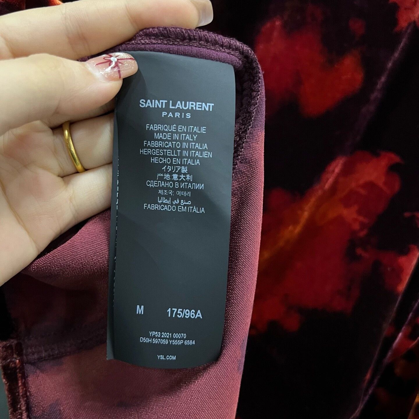 Saint Laurent Paris tie-dye single-button shirt by Saint Laurent Size US M / EU 48-50 / 2 - 4 Thumbnail