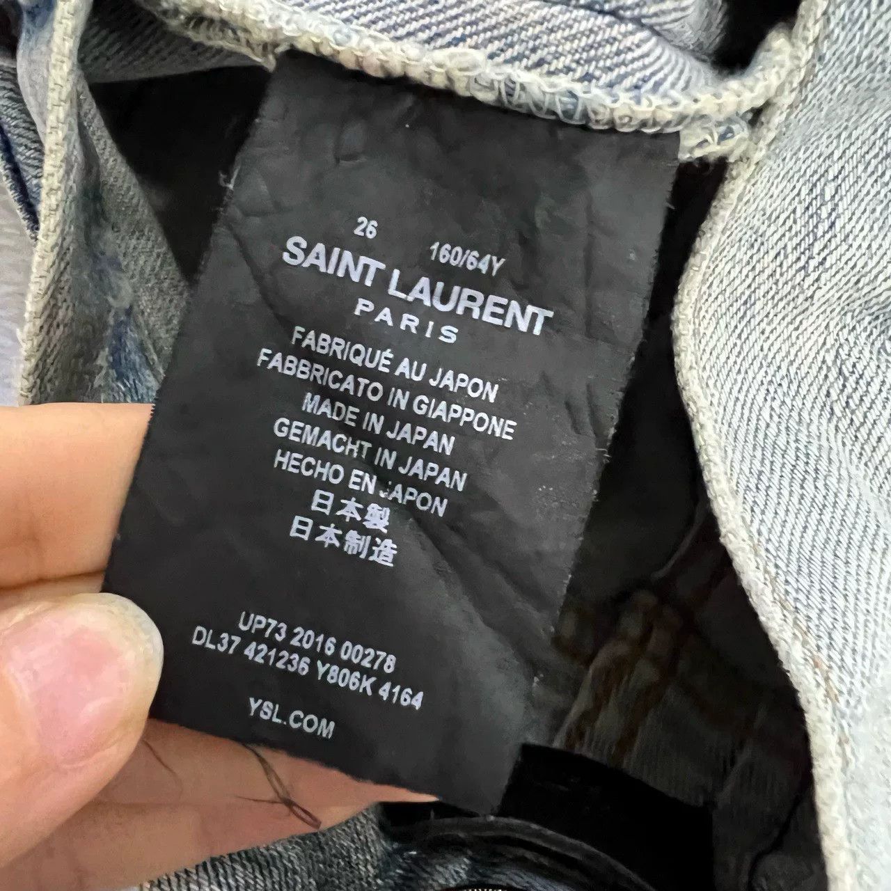 Saint Laurent Paris Saint Laurent Washed Distressed Denim Pants Size US 26 / EU 42 - 4 Thumbnail