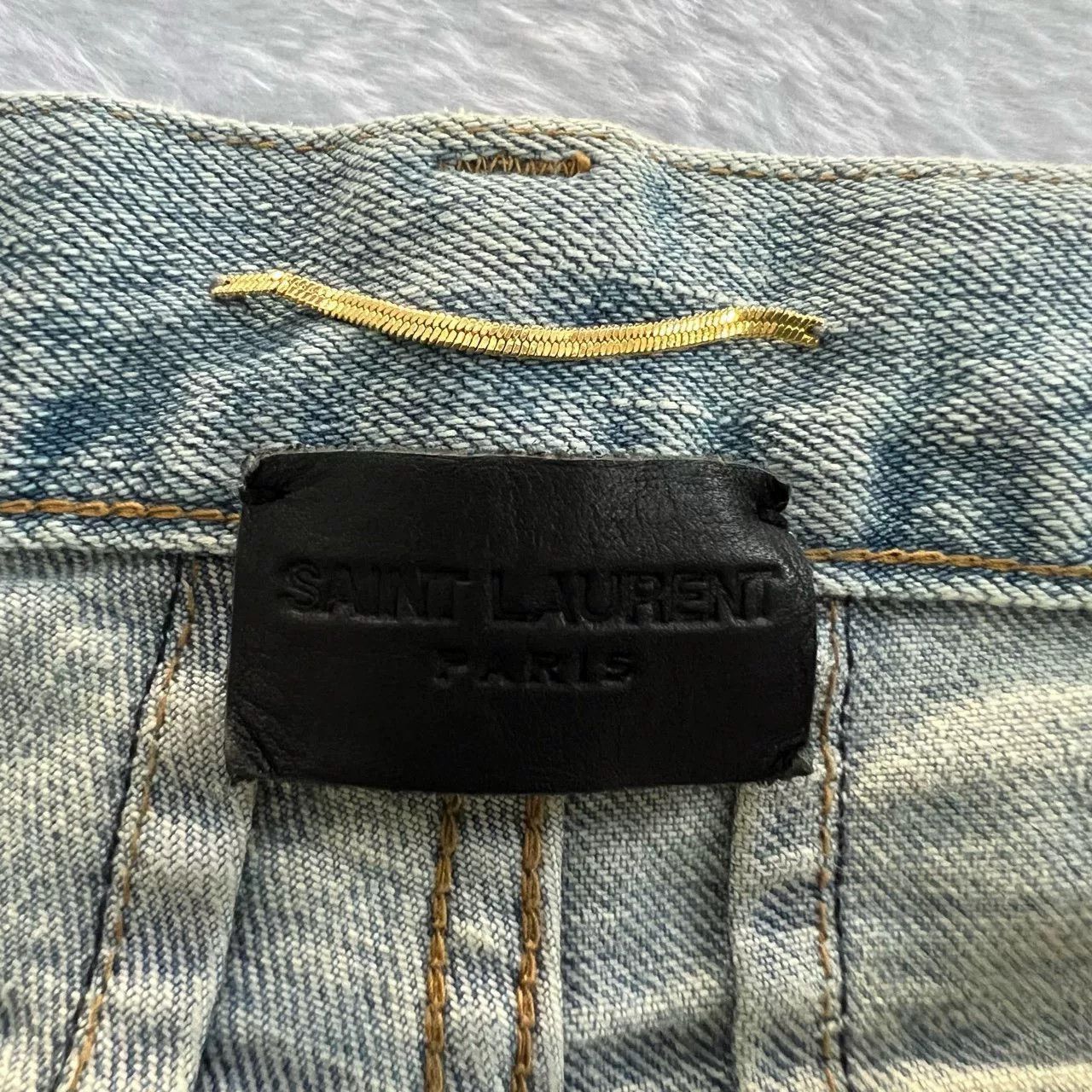 Saint Laurent Paris Saint Laurent Washed Distressed Denim Pants Size US 26 / EU 42 - 3 Thumbnail