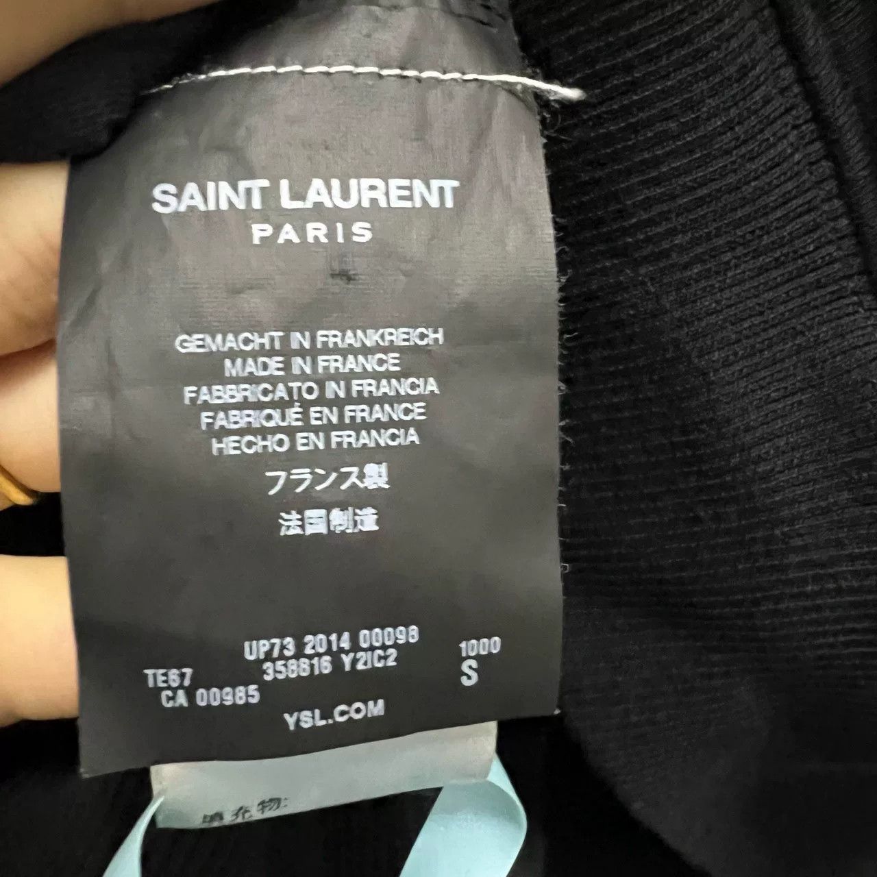 Saint Laurent Paris saint laurent black studded sweatshirt size S Size US S / EU 44-46 / 1 - 3 Thumbnail