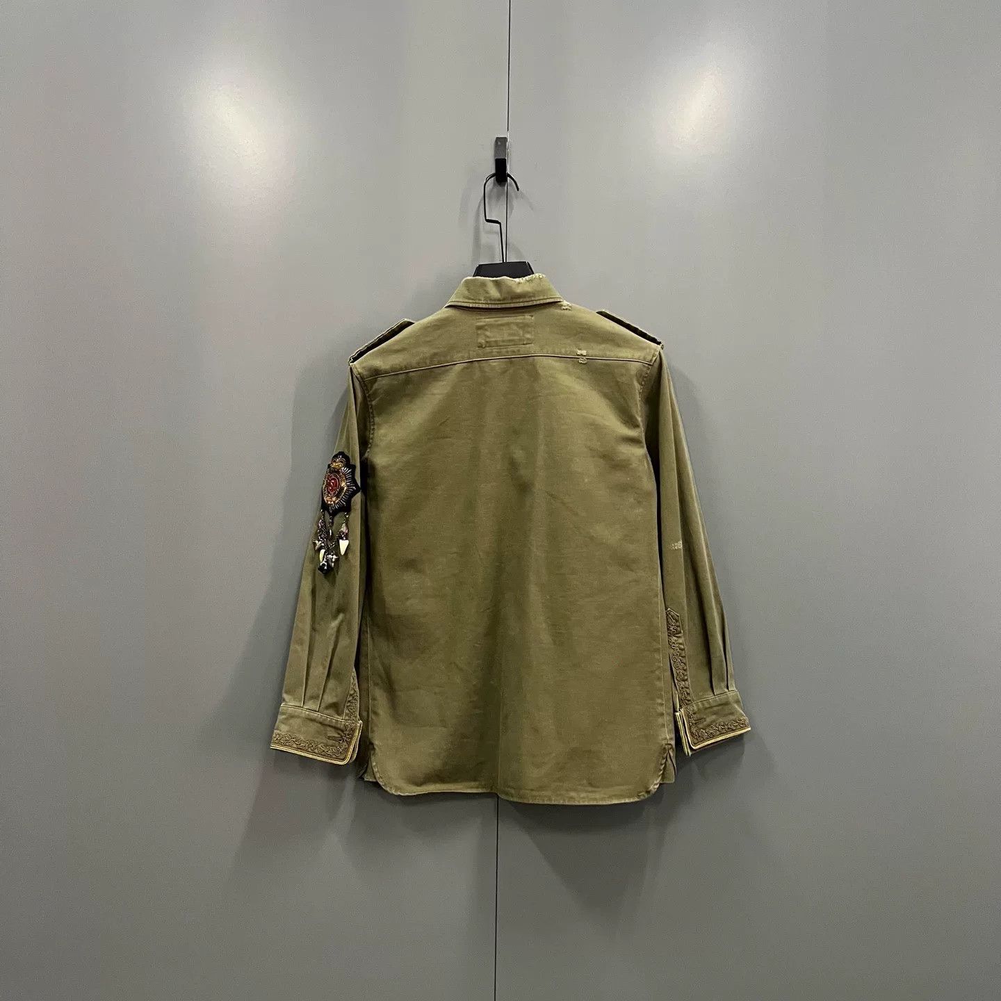 Saint Laurent Paris saint laurent military green denim shirt Size US S / EU 44-46 / 1 - 3 Thumbnail